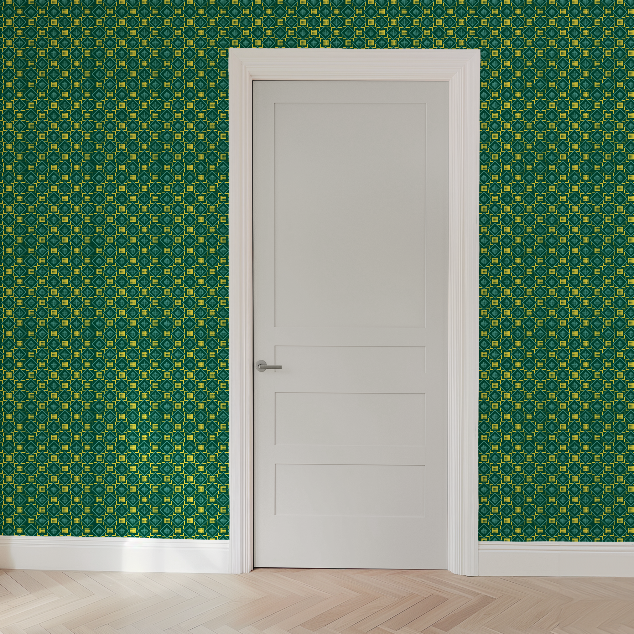 wallpaper door mockup