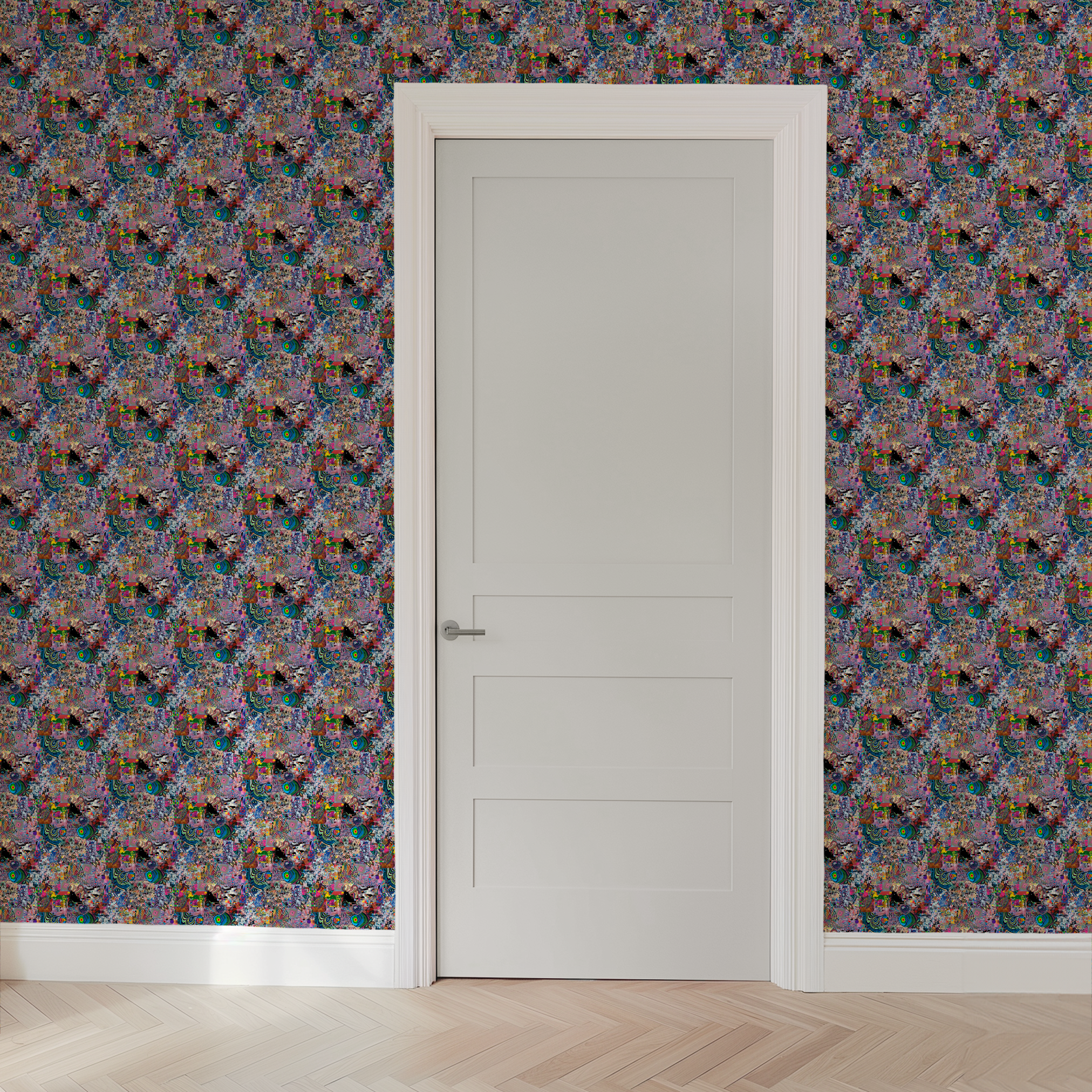 wallpaper door mockup