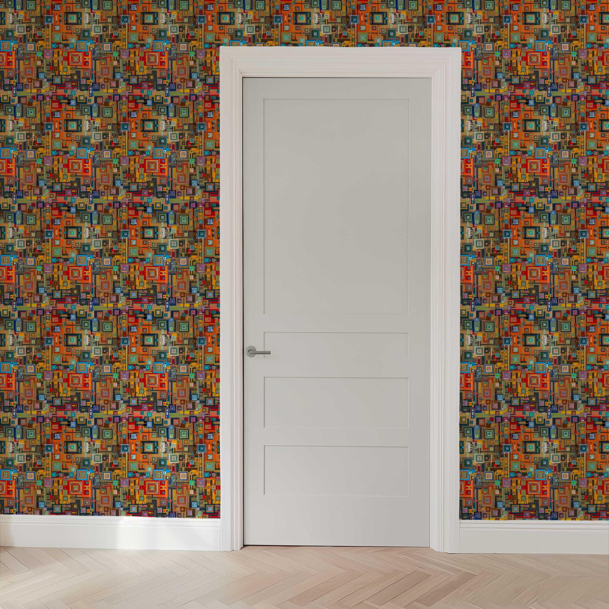 wallpaper door mockup