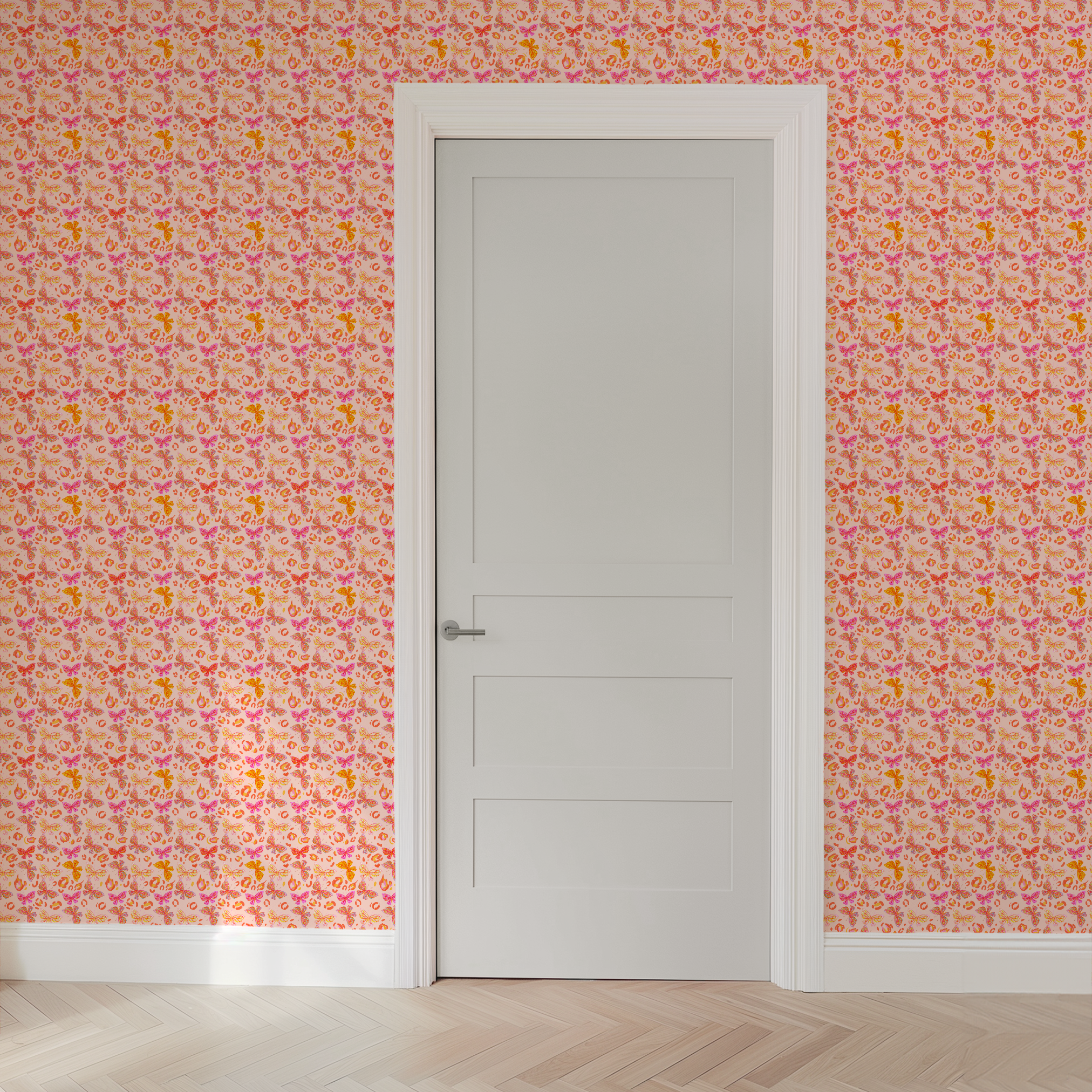wallpaper door mockup