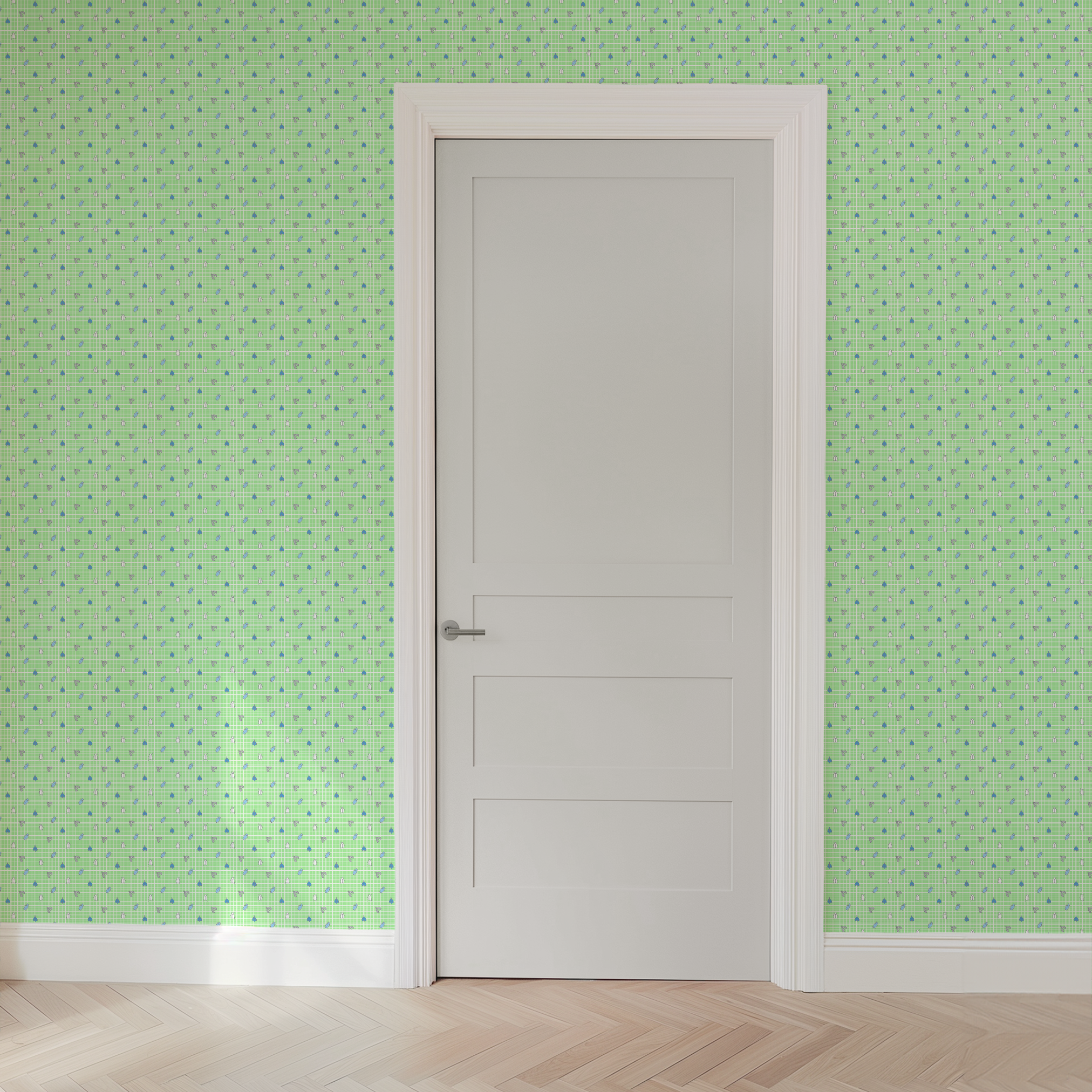 wallpaper door mockup