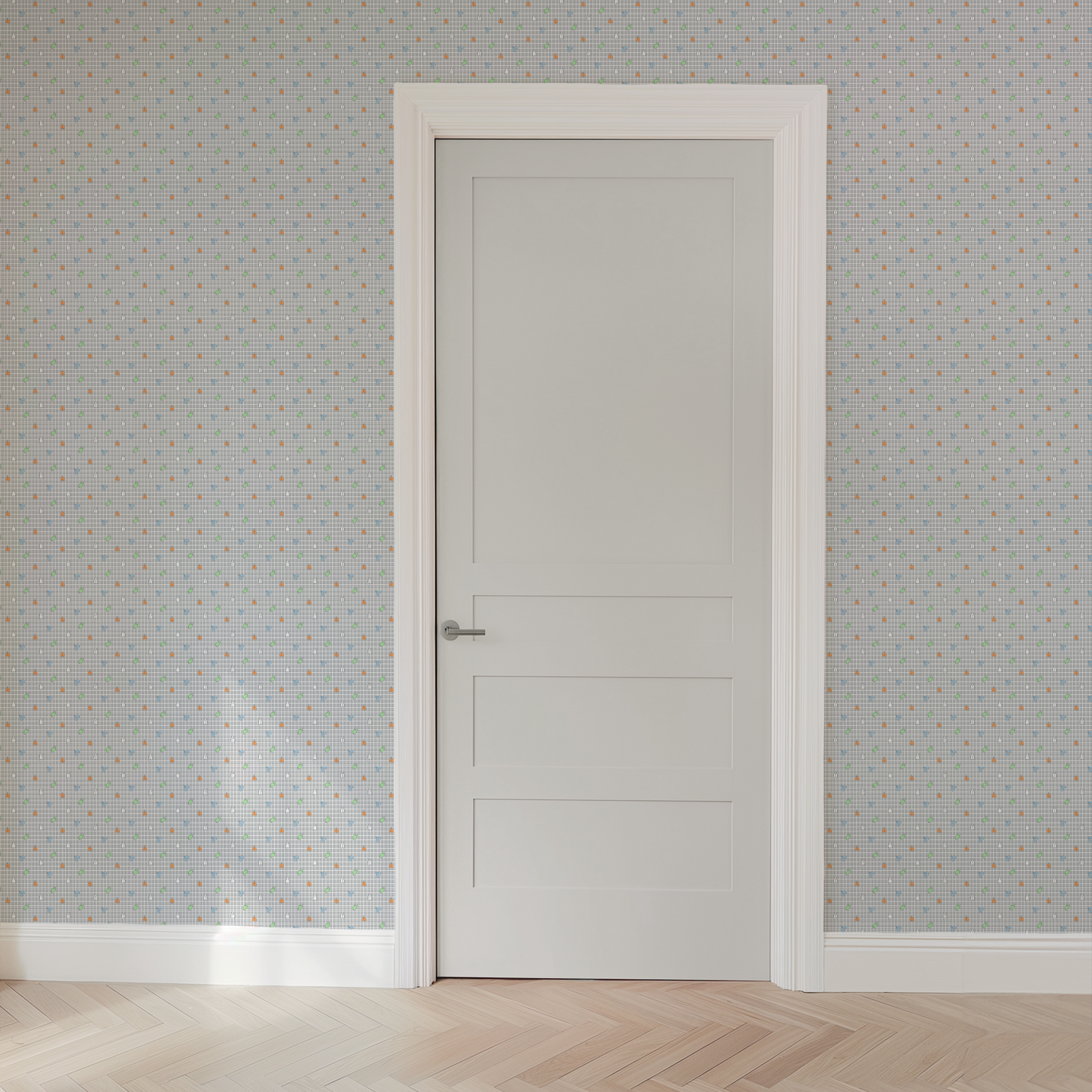 wallpaper door mockup