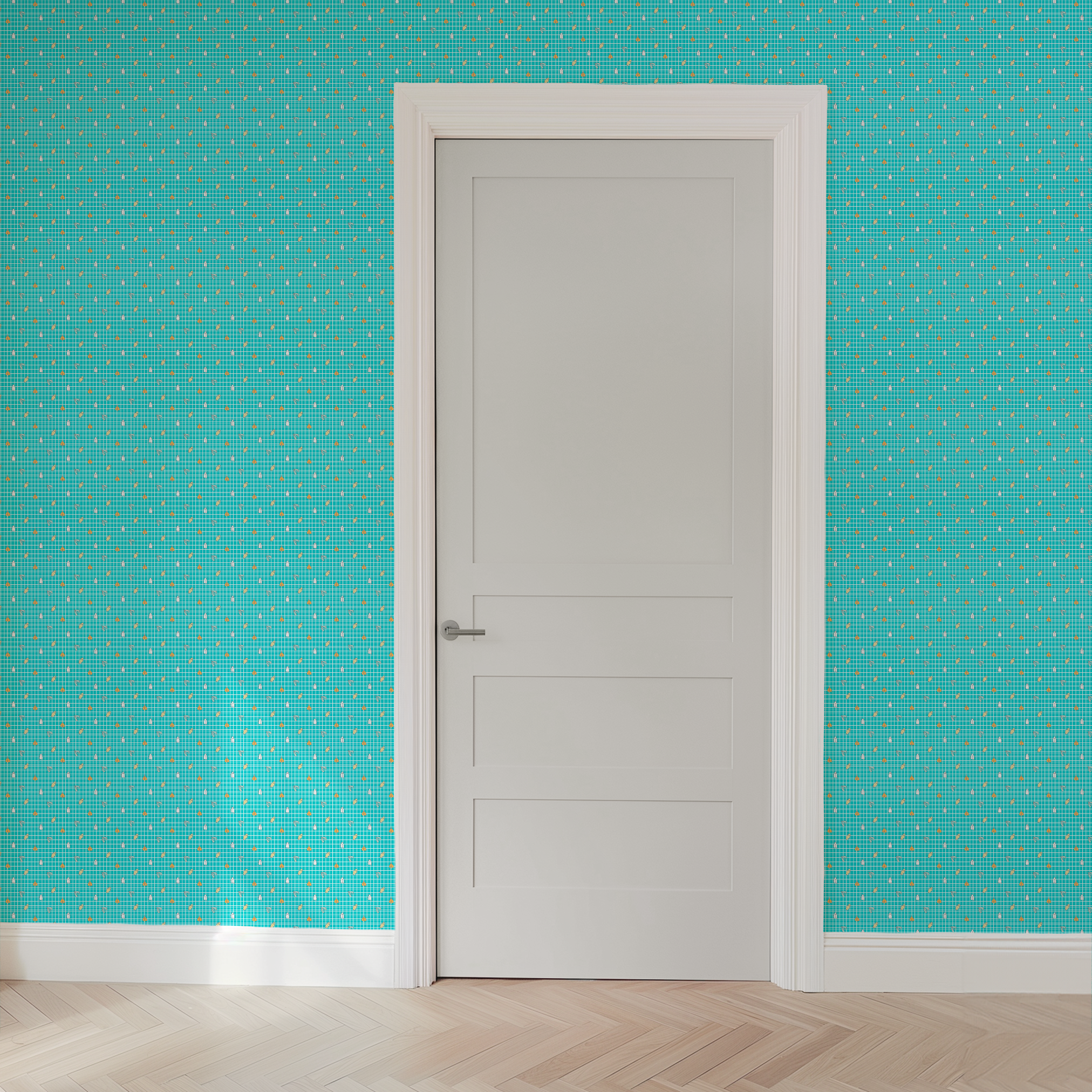 wallpaper door mockup