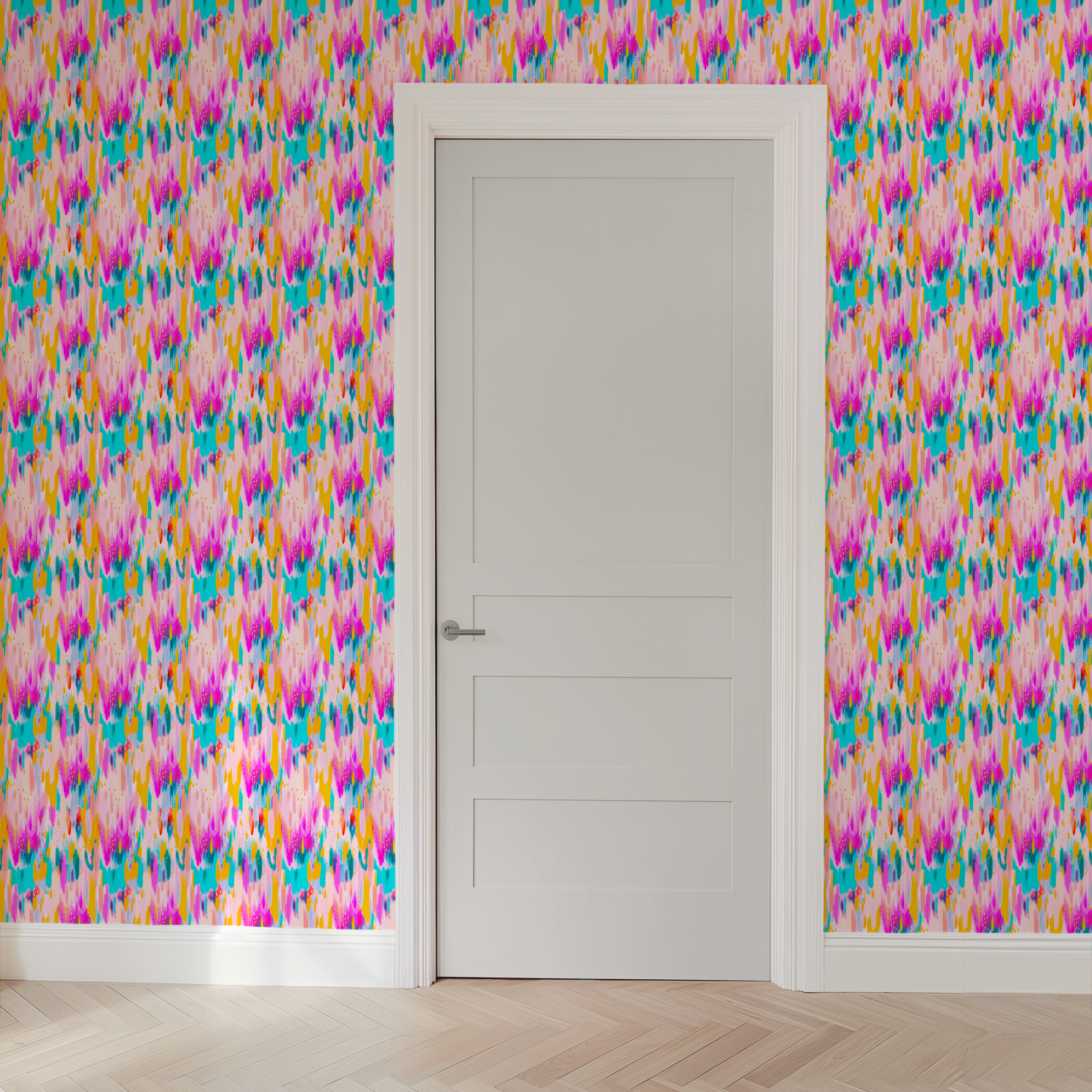 wallpaper door mockup