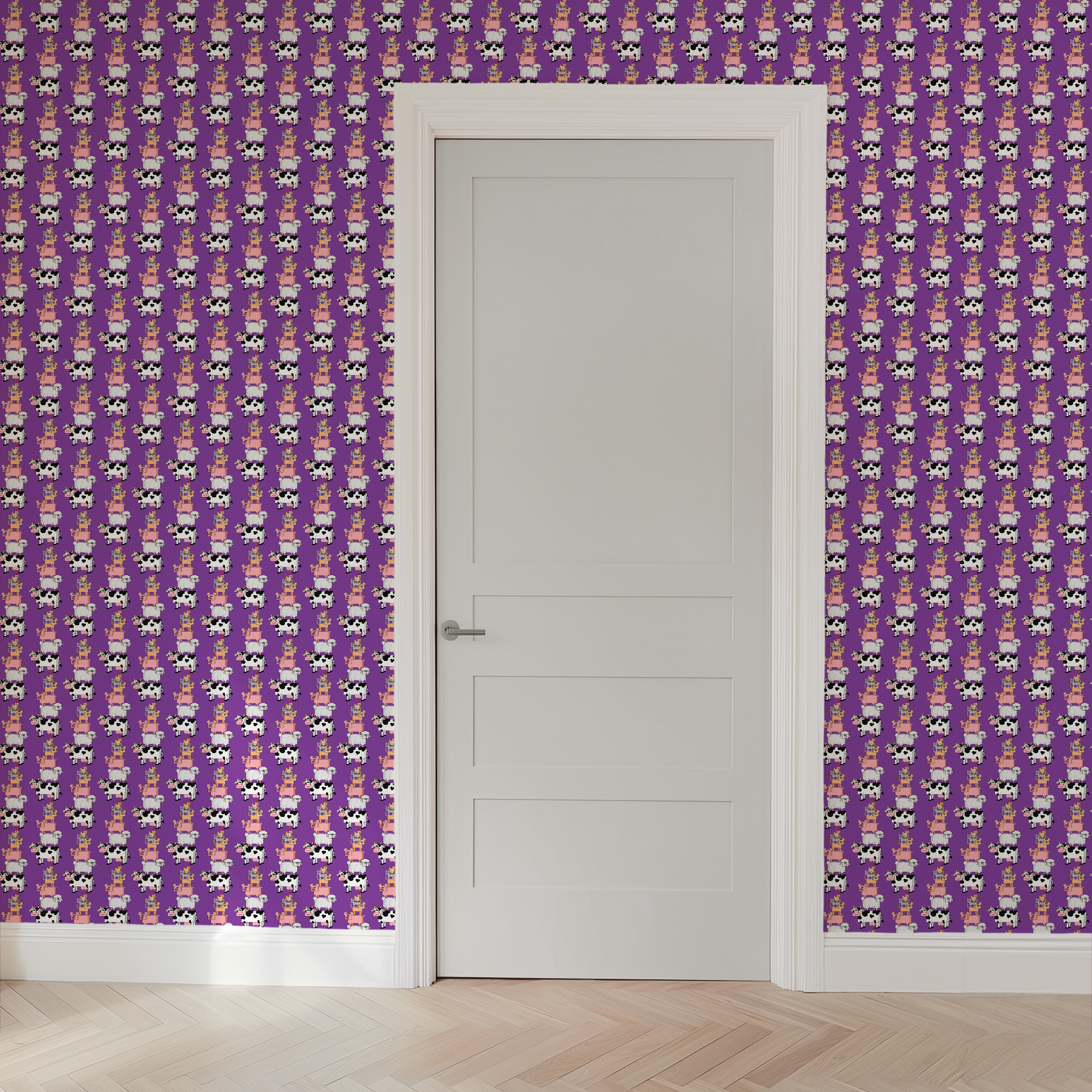wallpaper door mockup