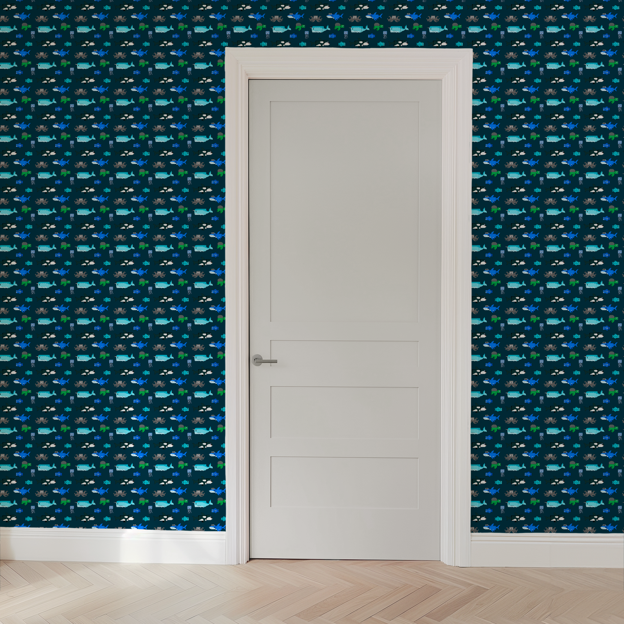 wallpaper door mockup