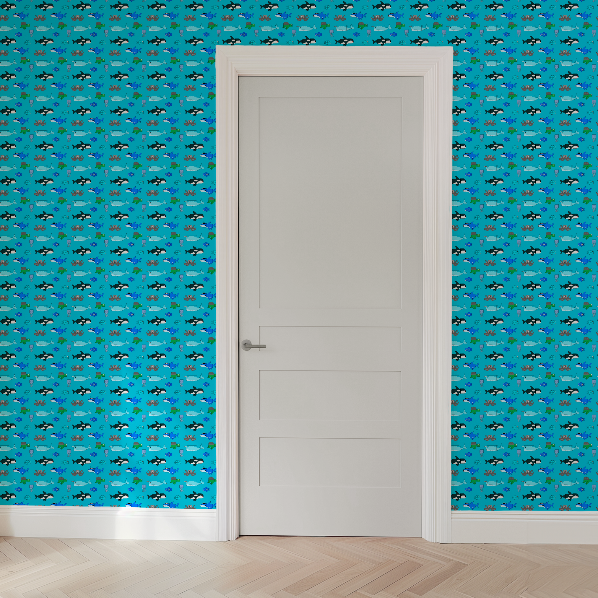 wallpaper door mockup