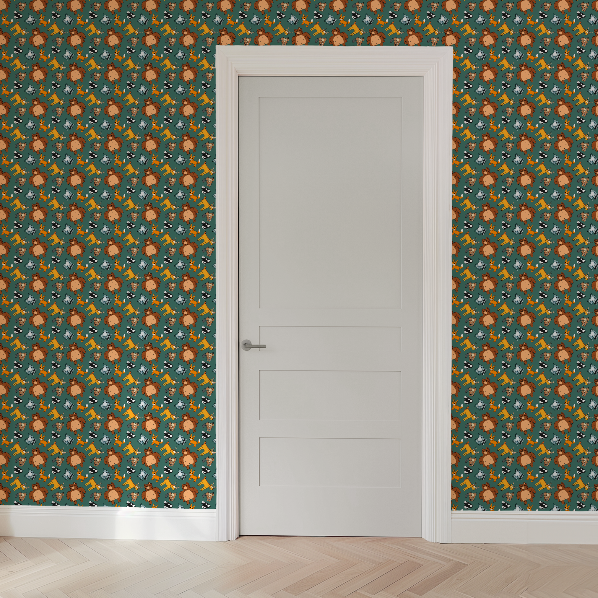 wallpaper door mockup