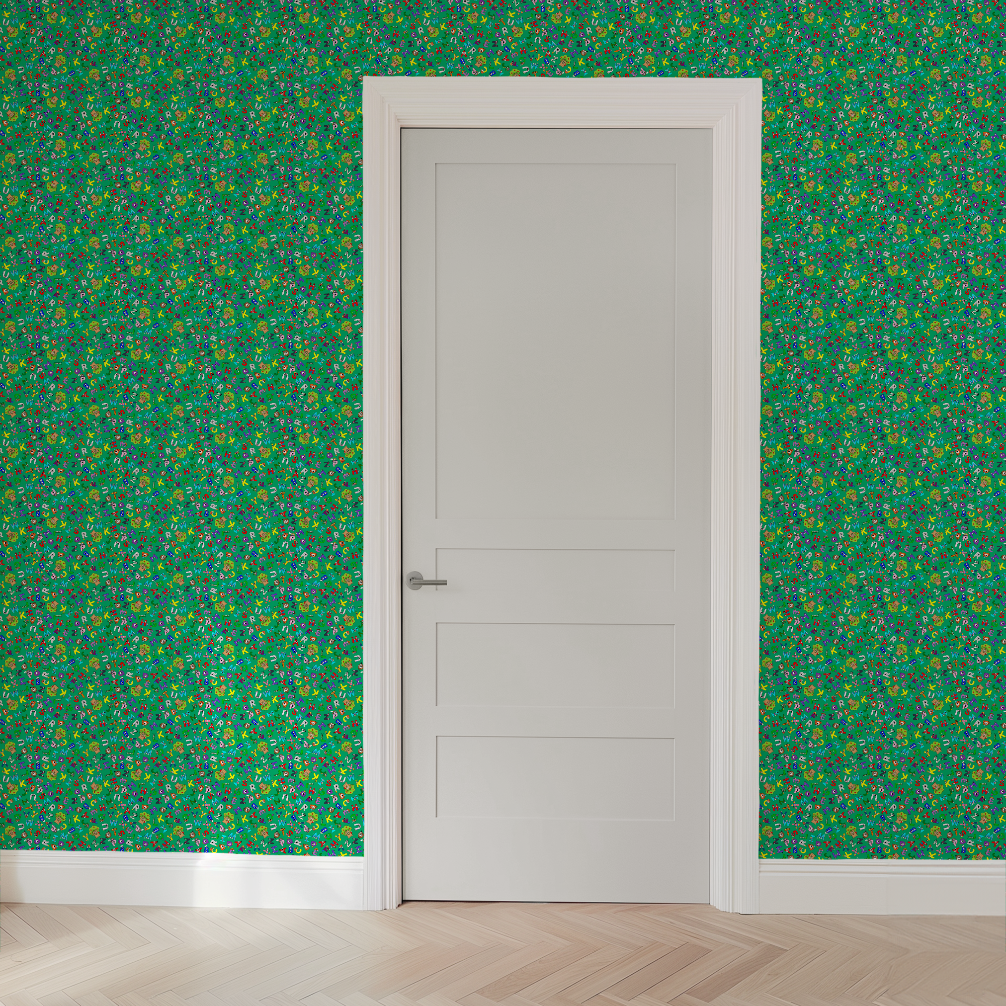 wallpaper door mockup