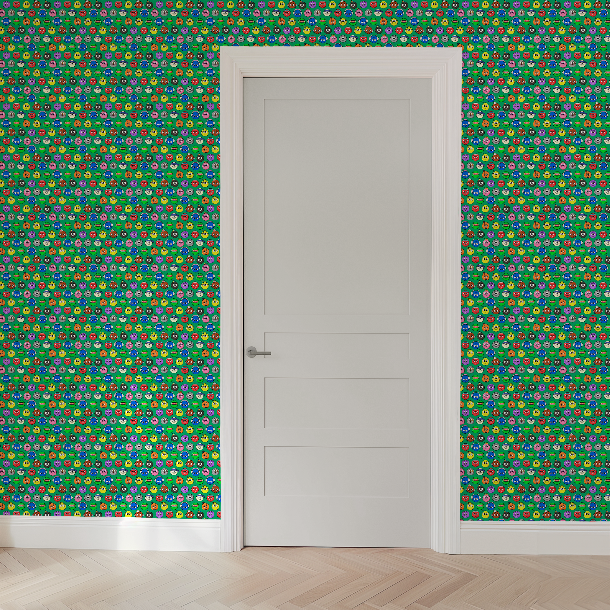 wallpaper door mockup