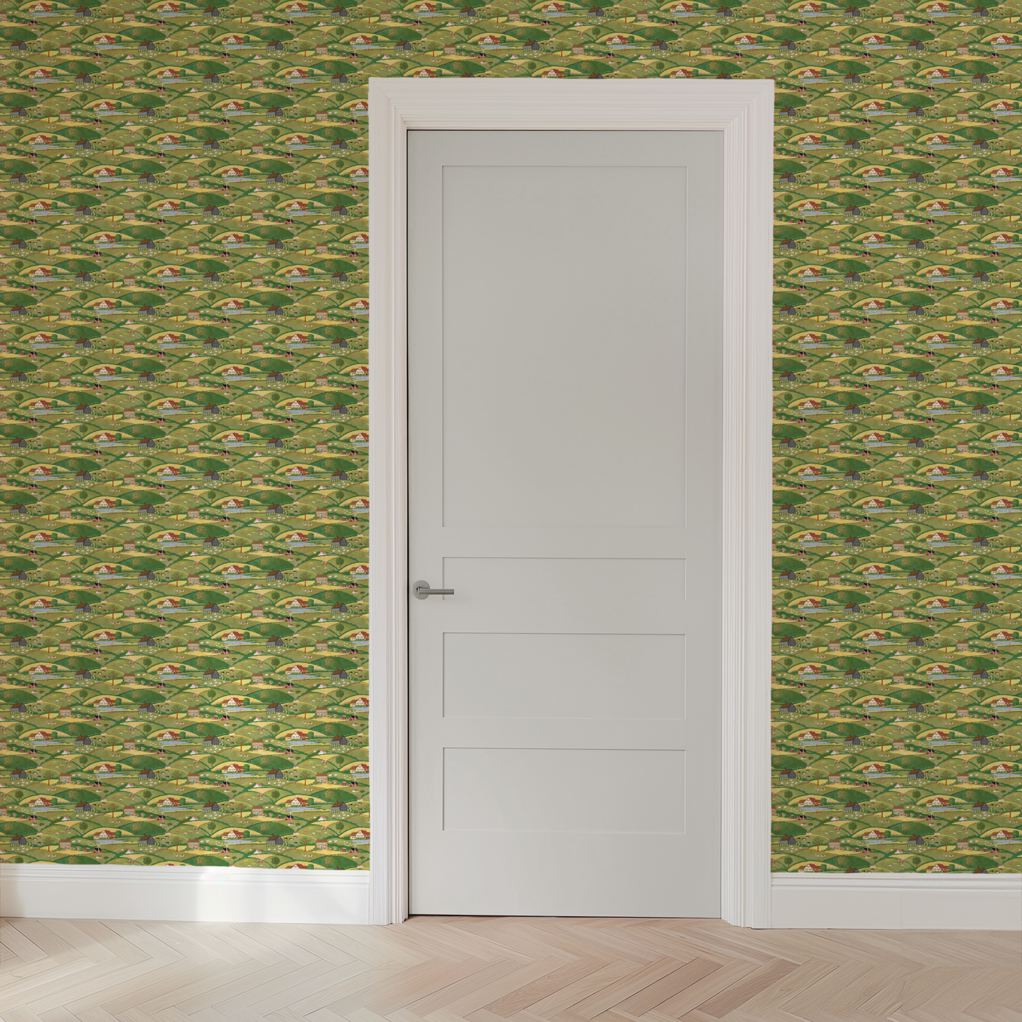 wallpaper door mockup
