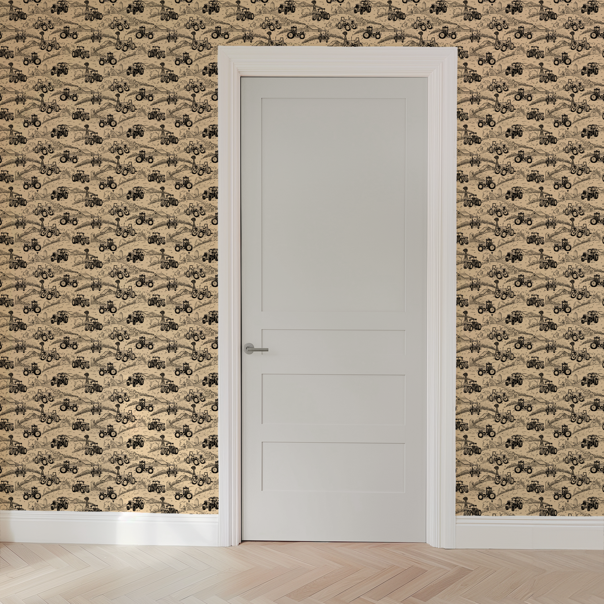 wallpaper door mockup