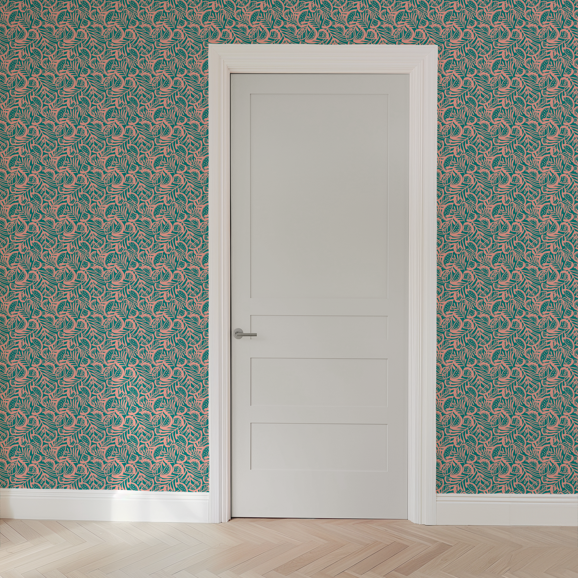 wallpaper door mockup
