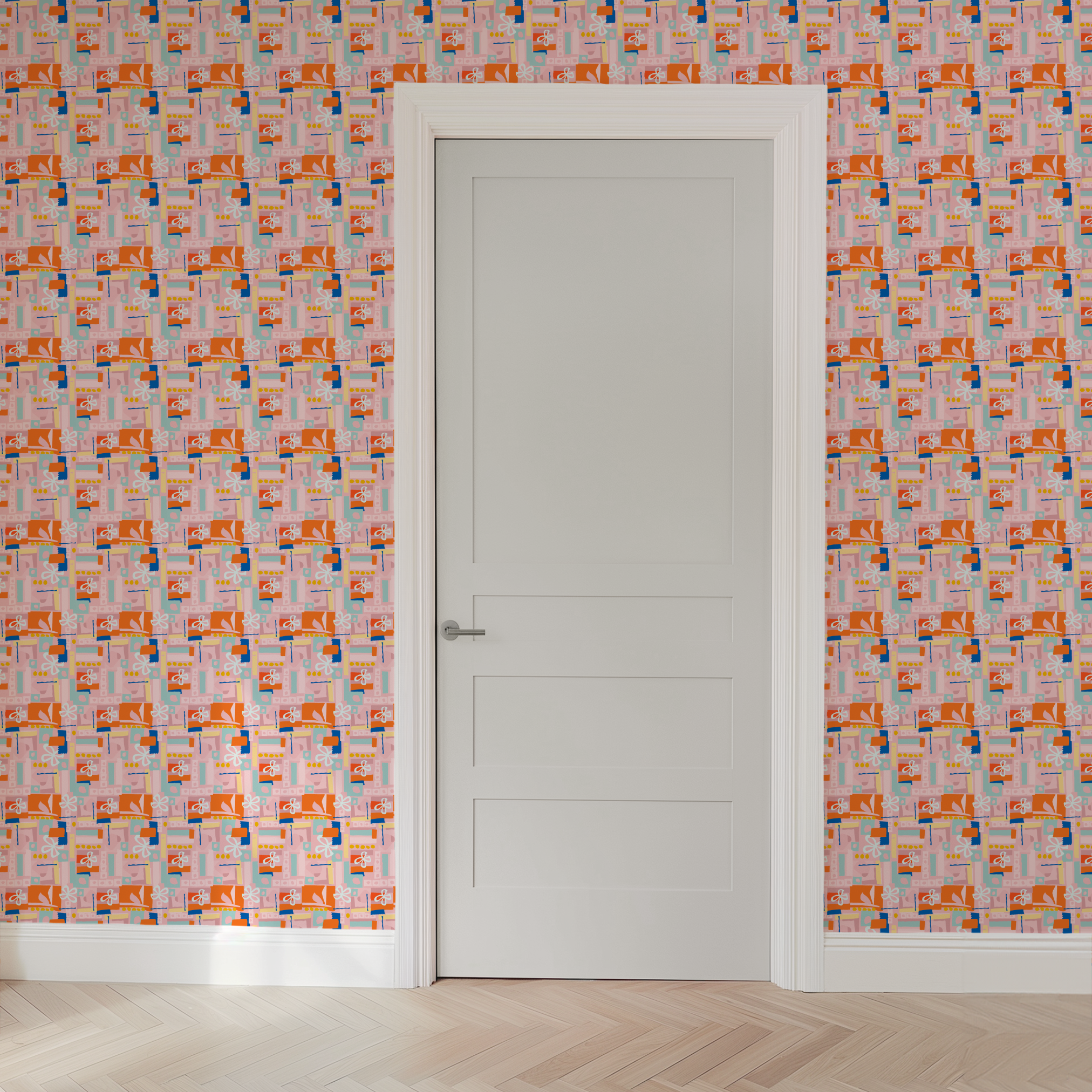 wallpaper door mockup