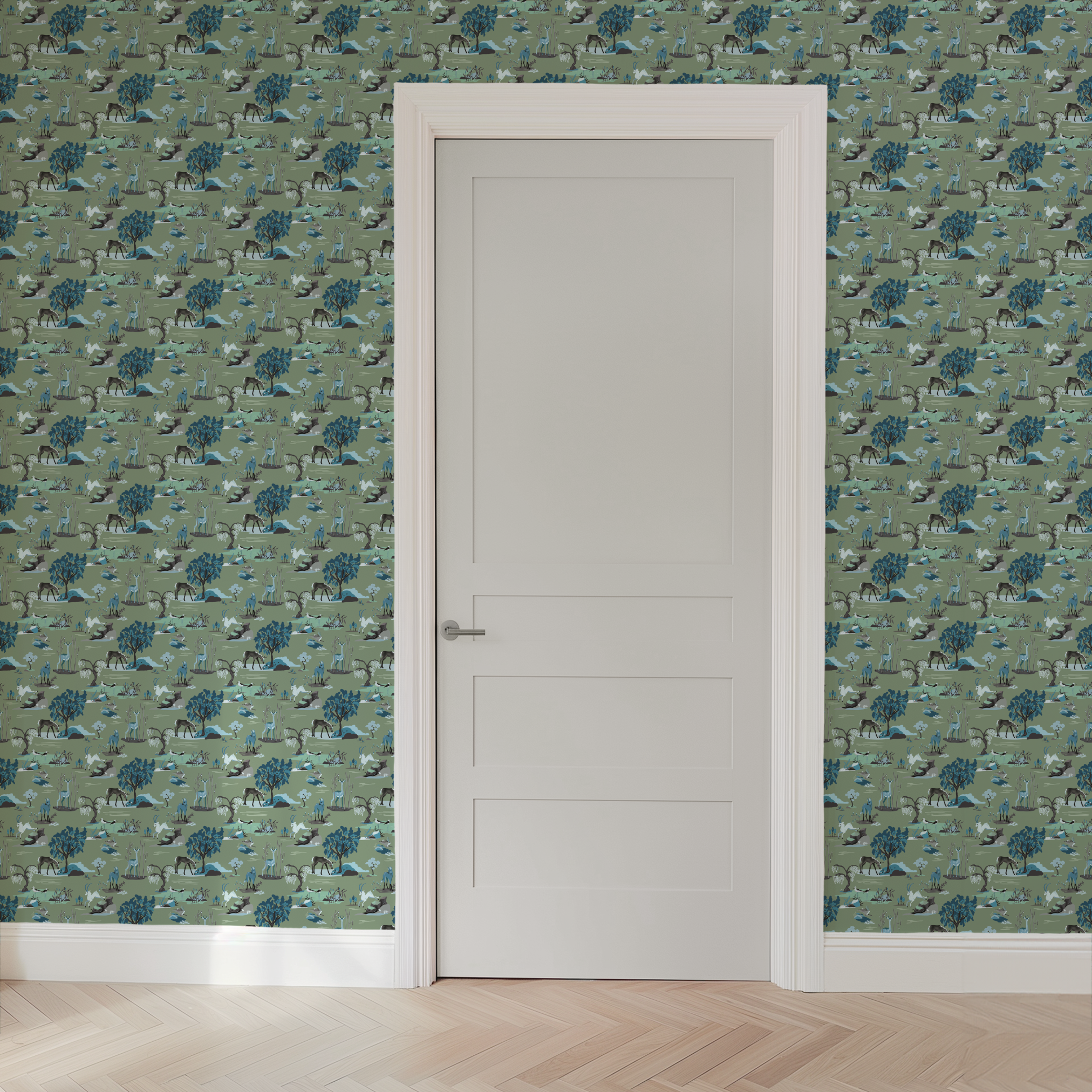 wallpaper door mockup