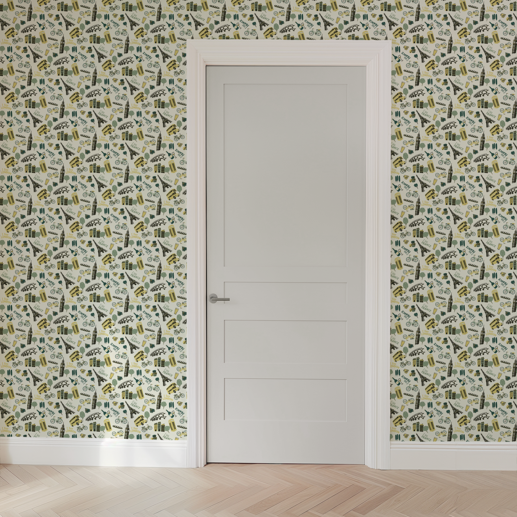 wallpaper door mockup