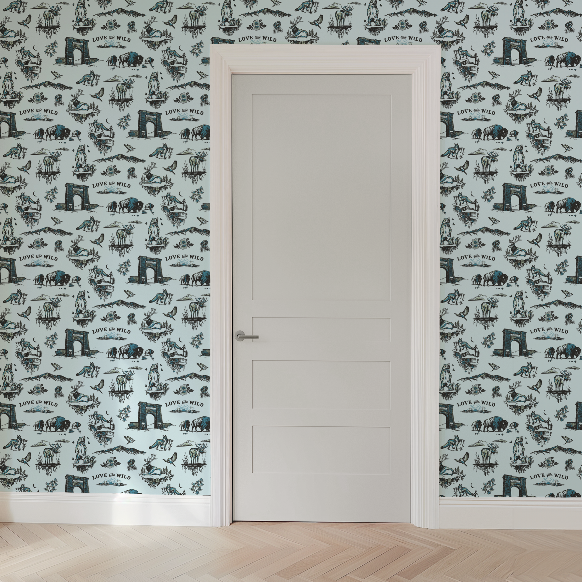 wallpaper door mockup