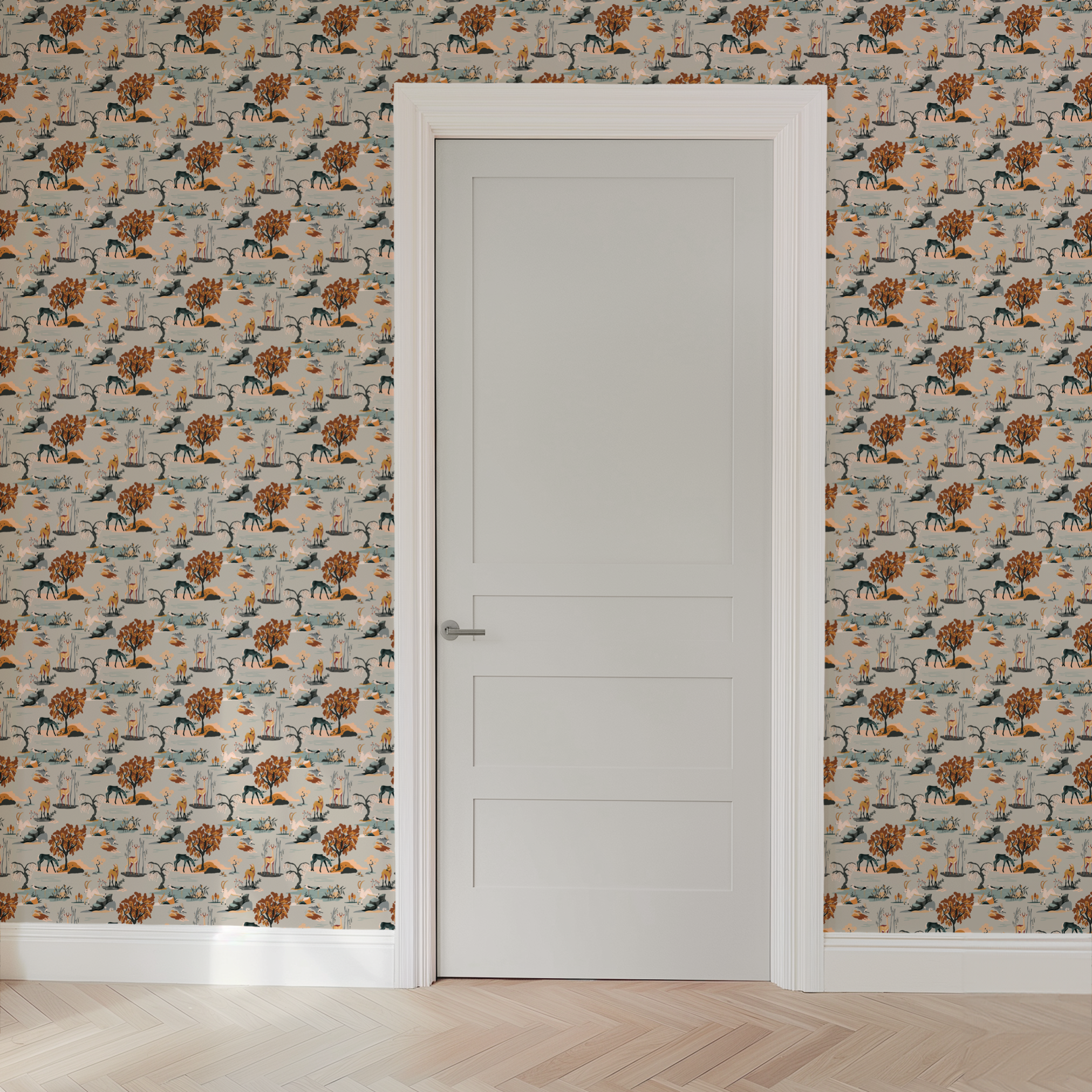 wallpaper door mockup