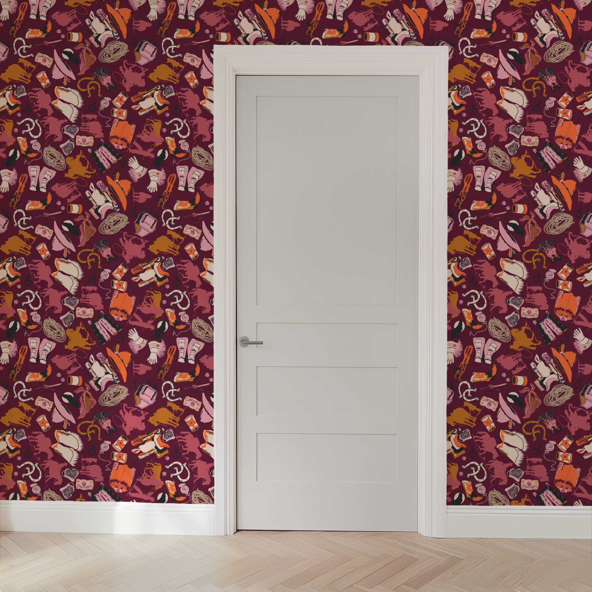 wallpaper door mockup