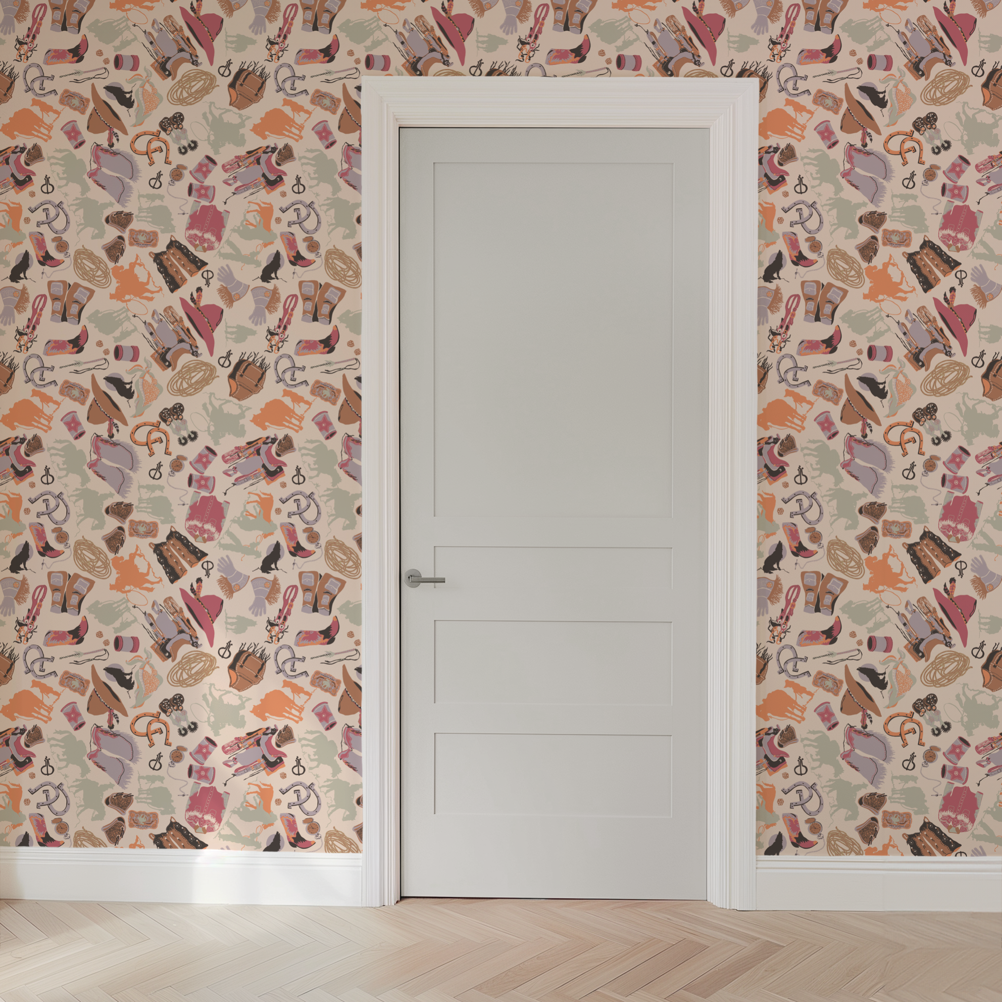 wallpaper door mockup