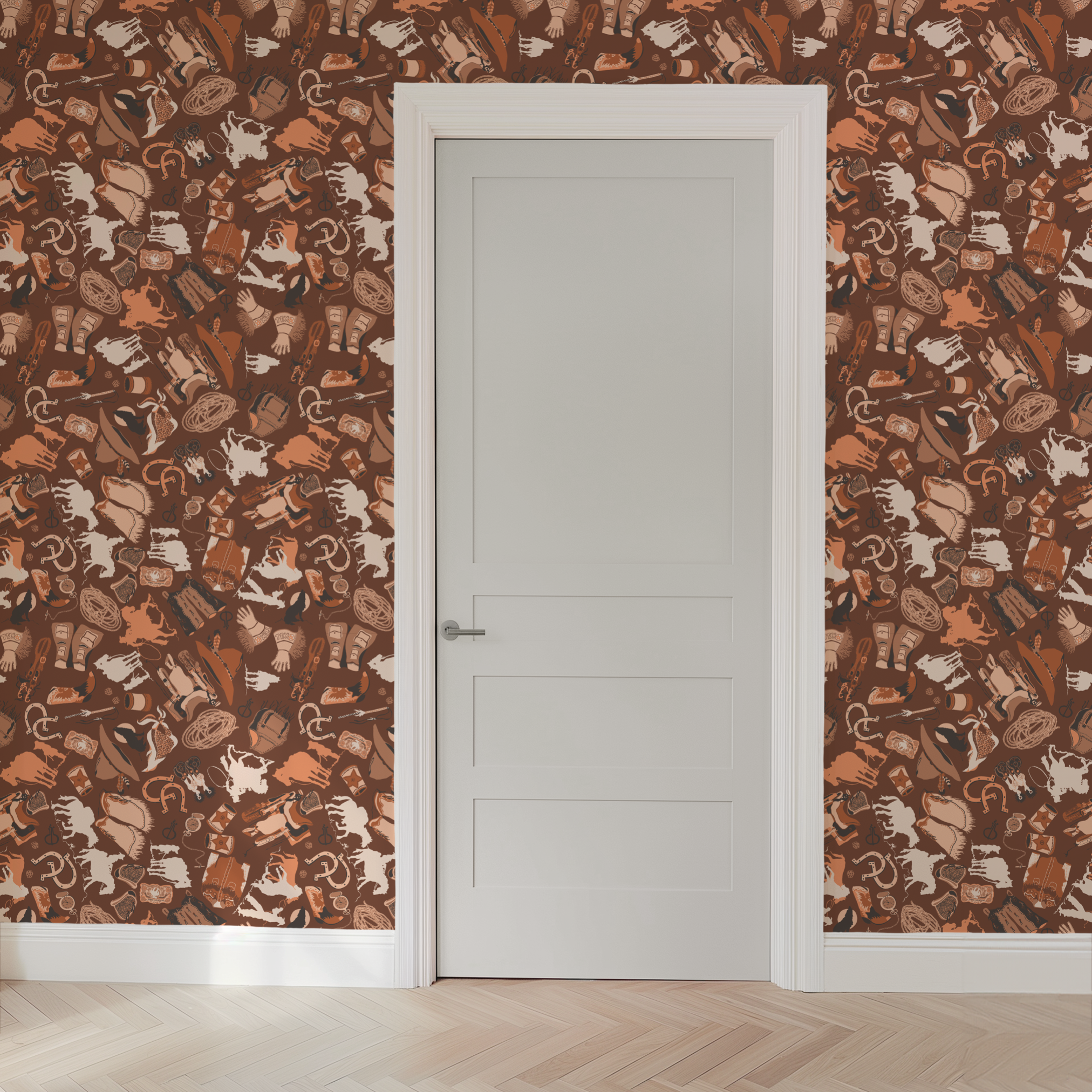 wallpaper door mockup
