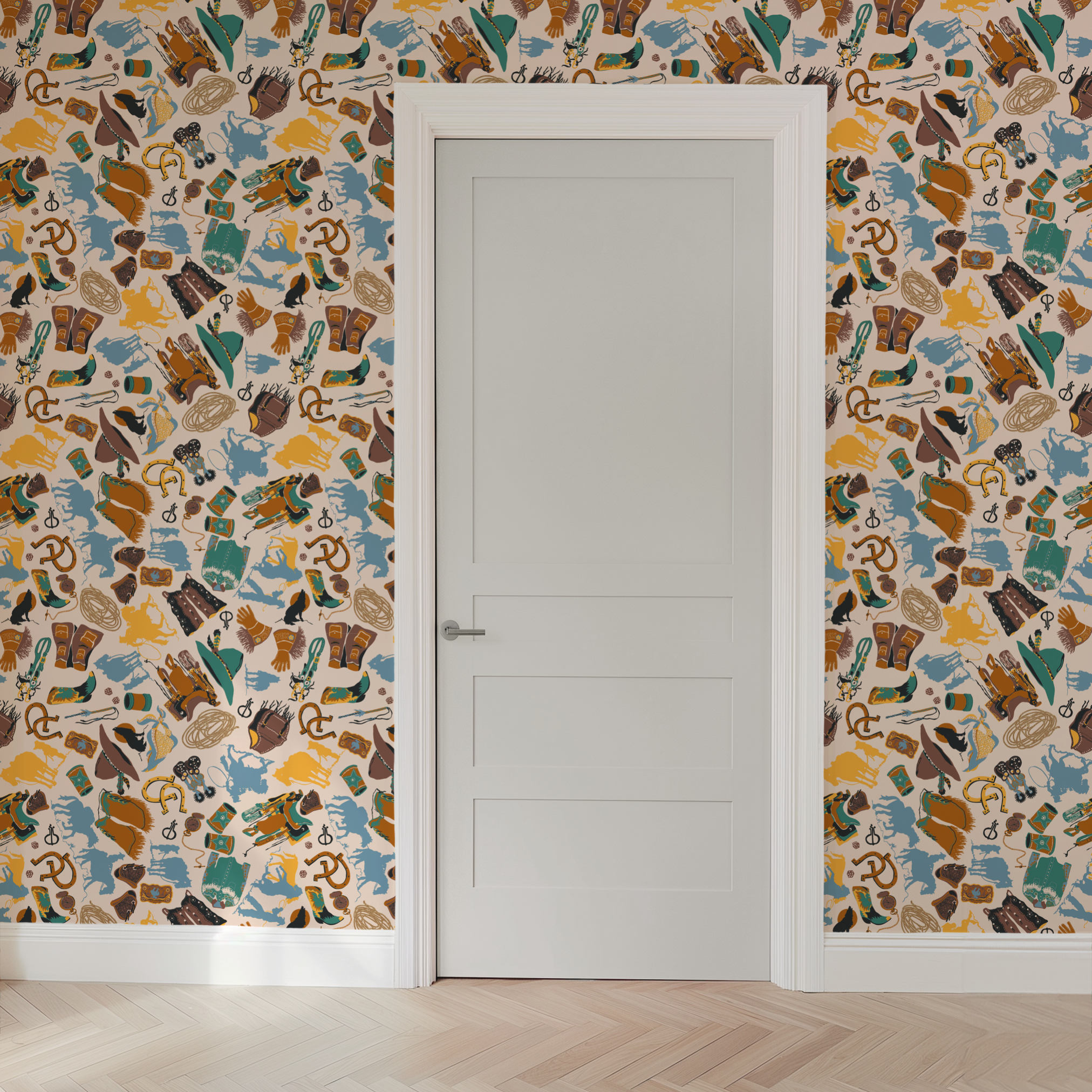 wallpaper door mockup
