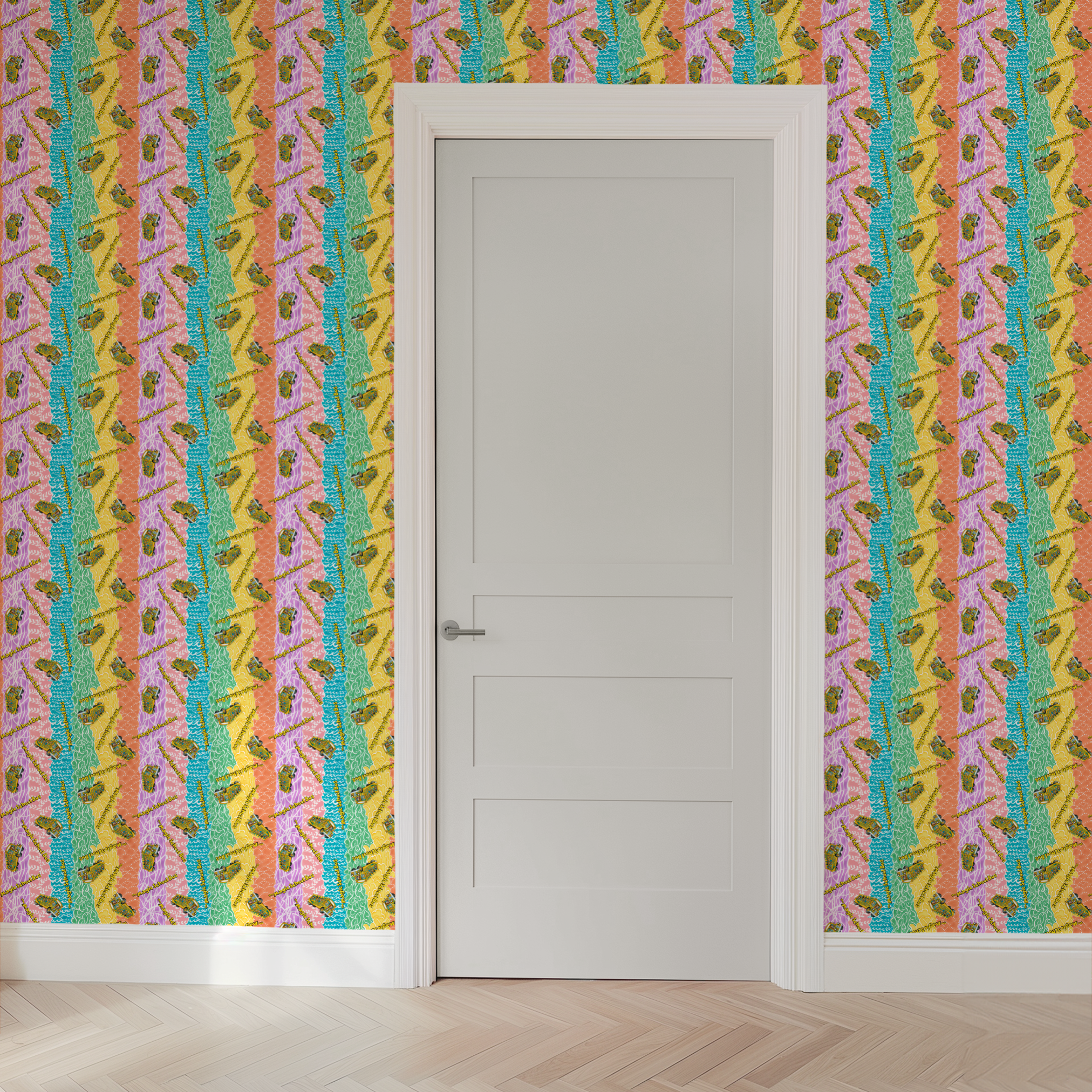 wallpaper door mockup
