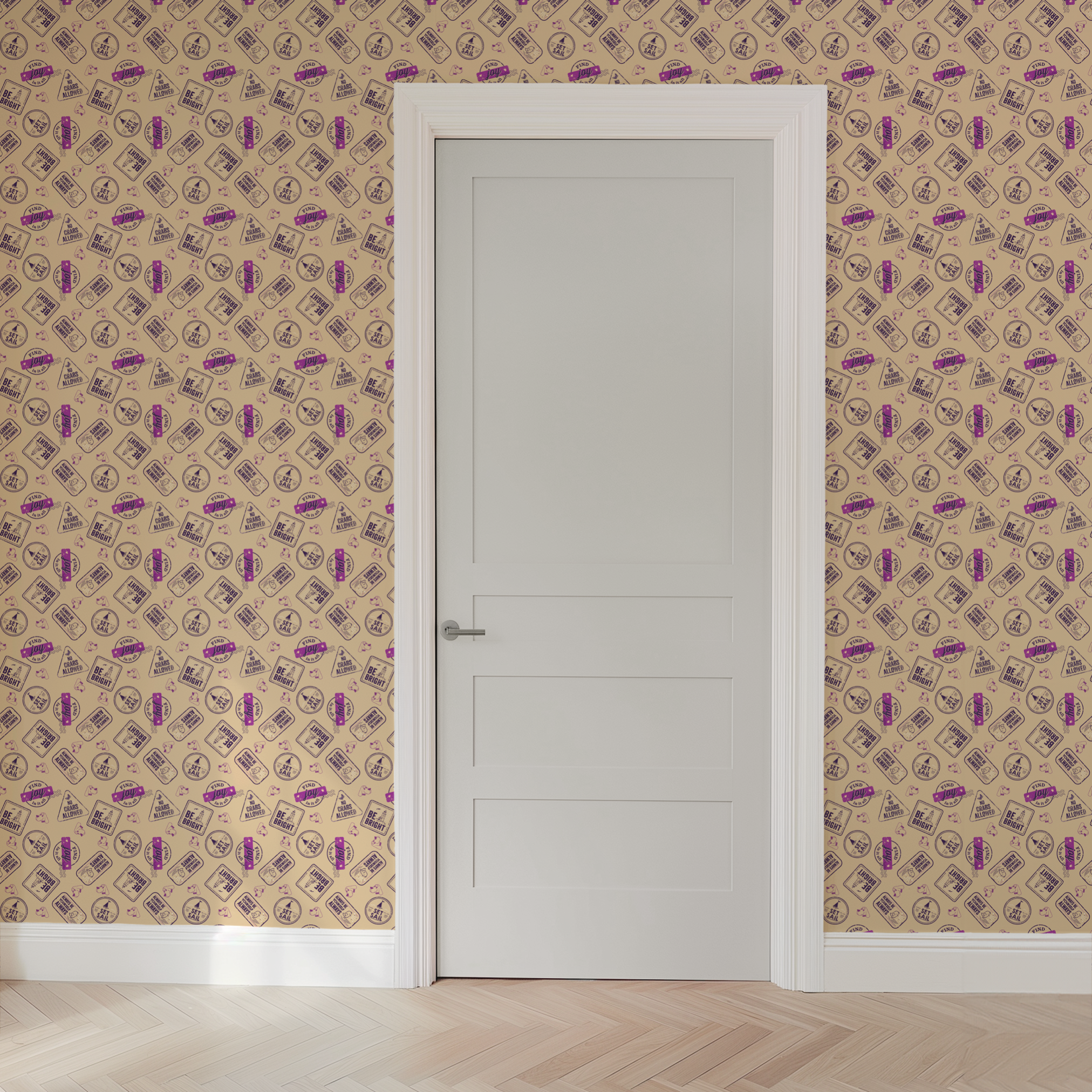 wallpaper door mockup