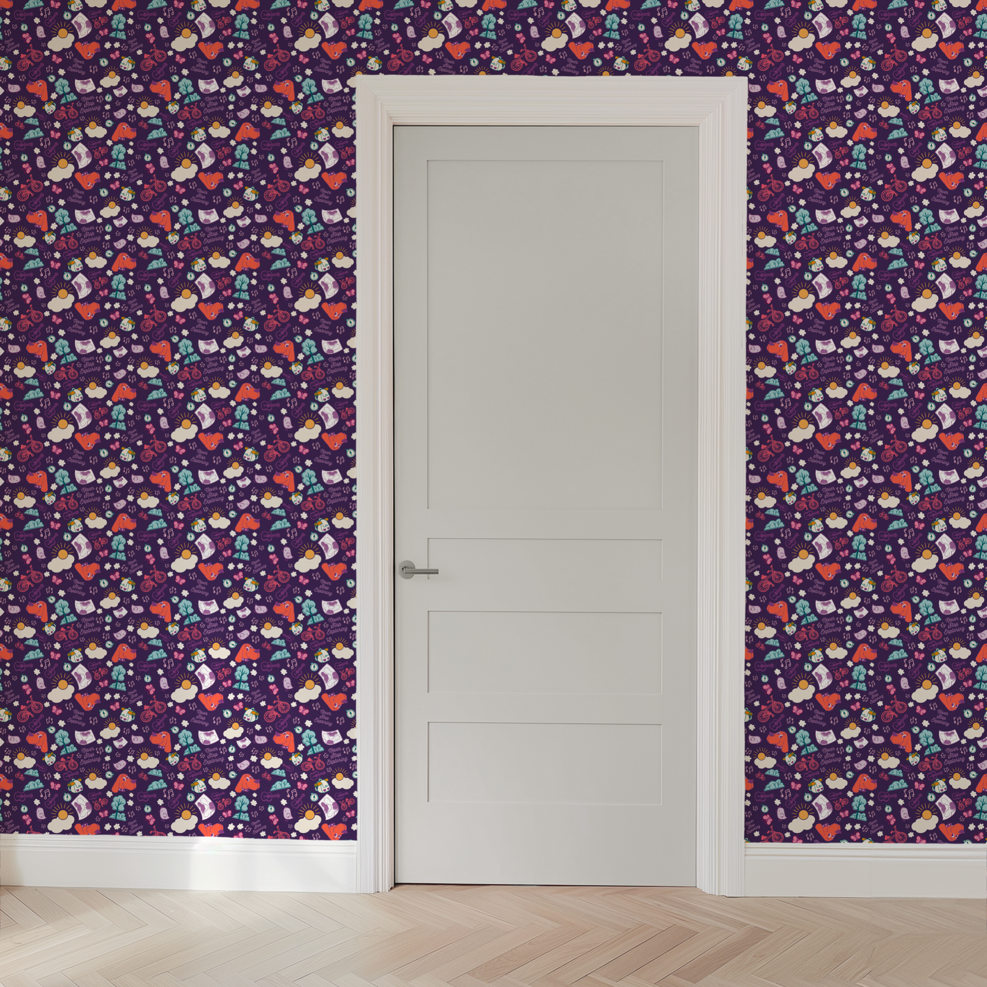 wallpaper door mockup