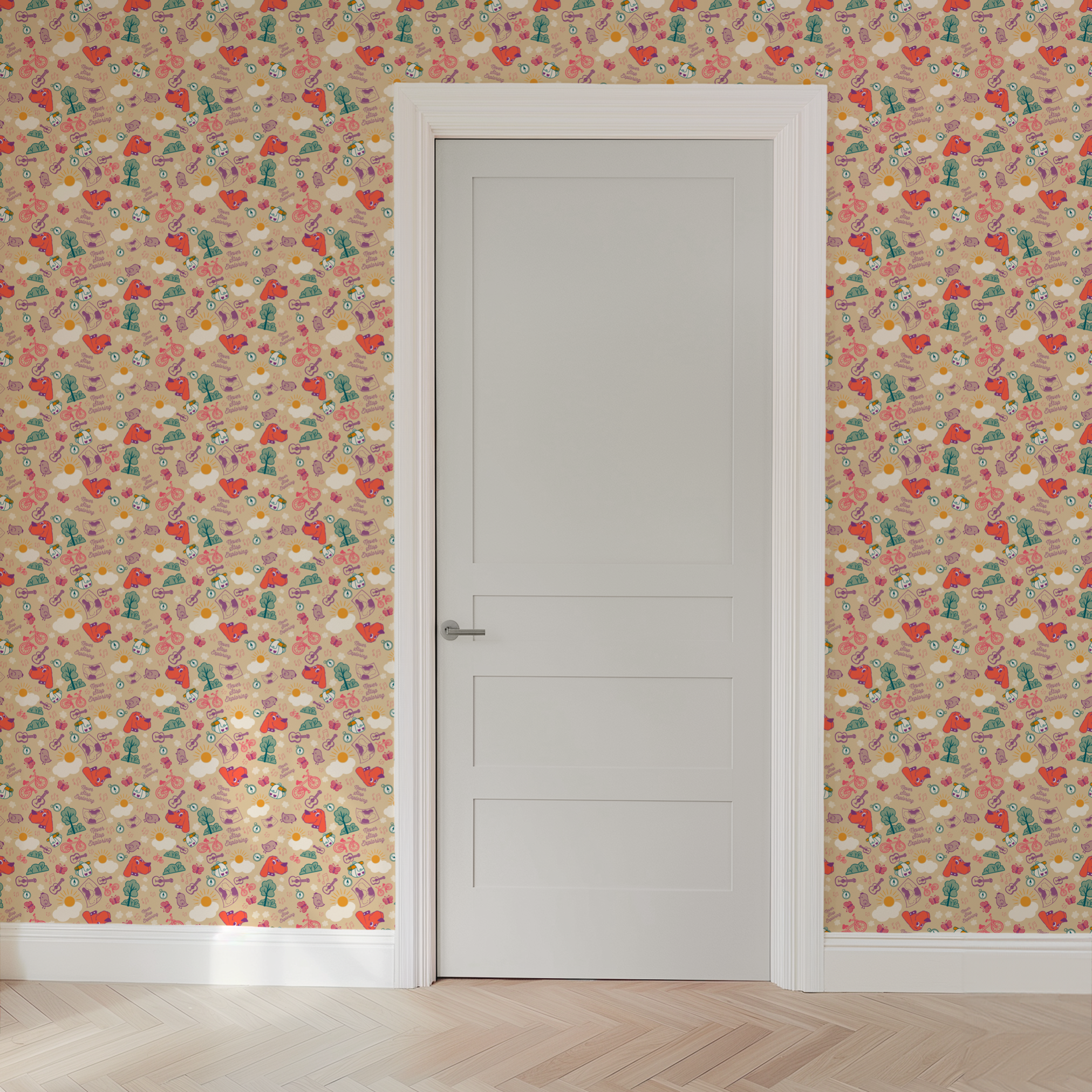 wallpaper door mockup