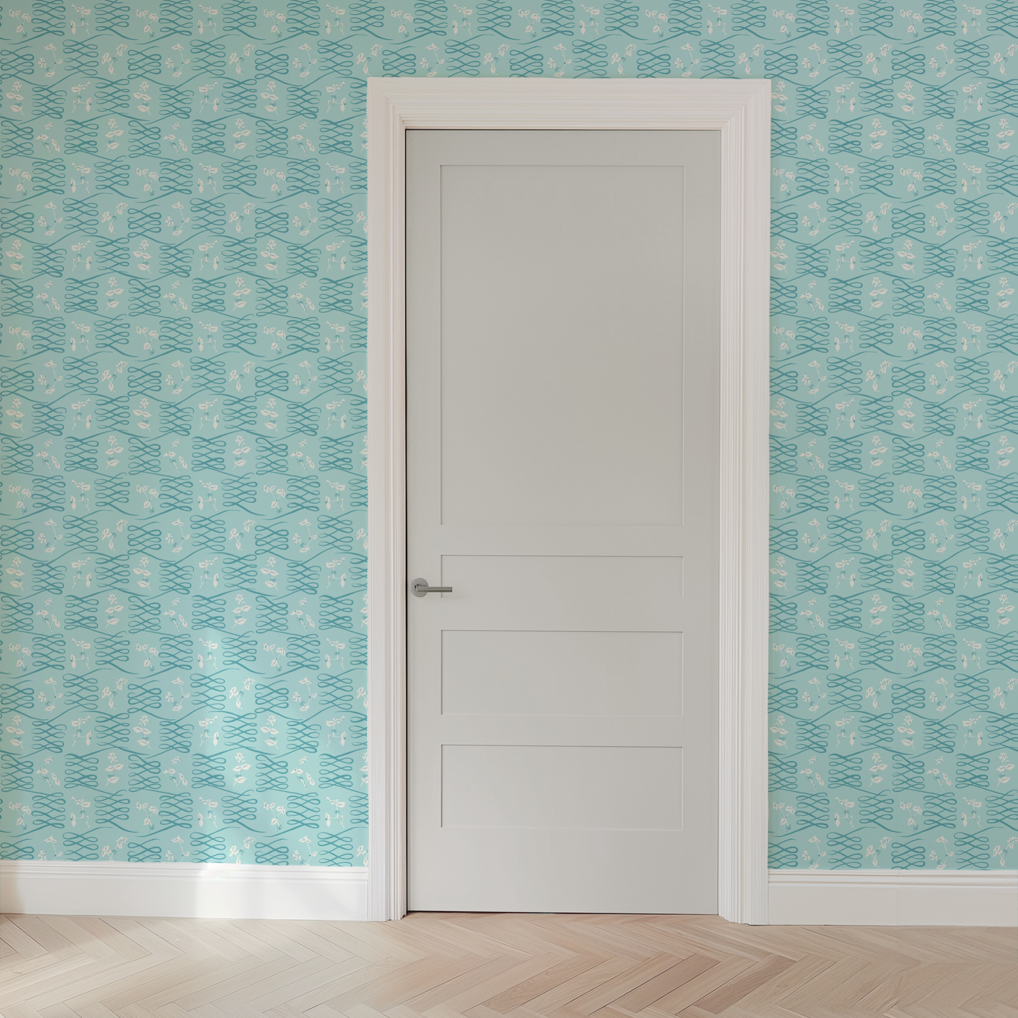 wallpaper door mockup
