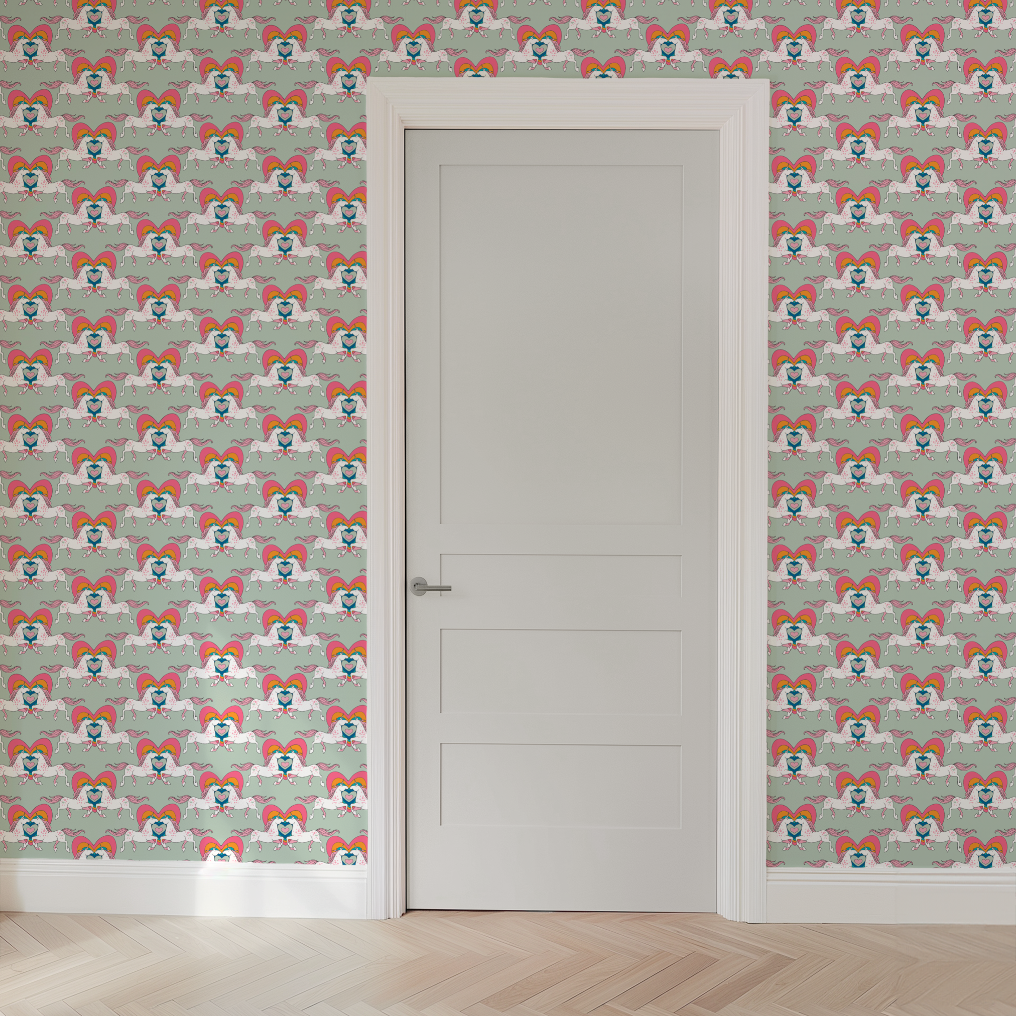 wallpaper door mockup