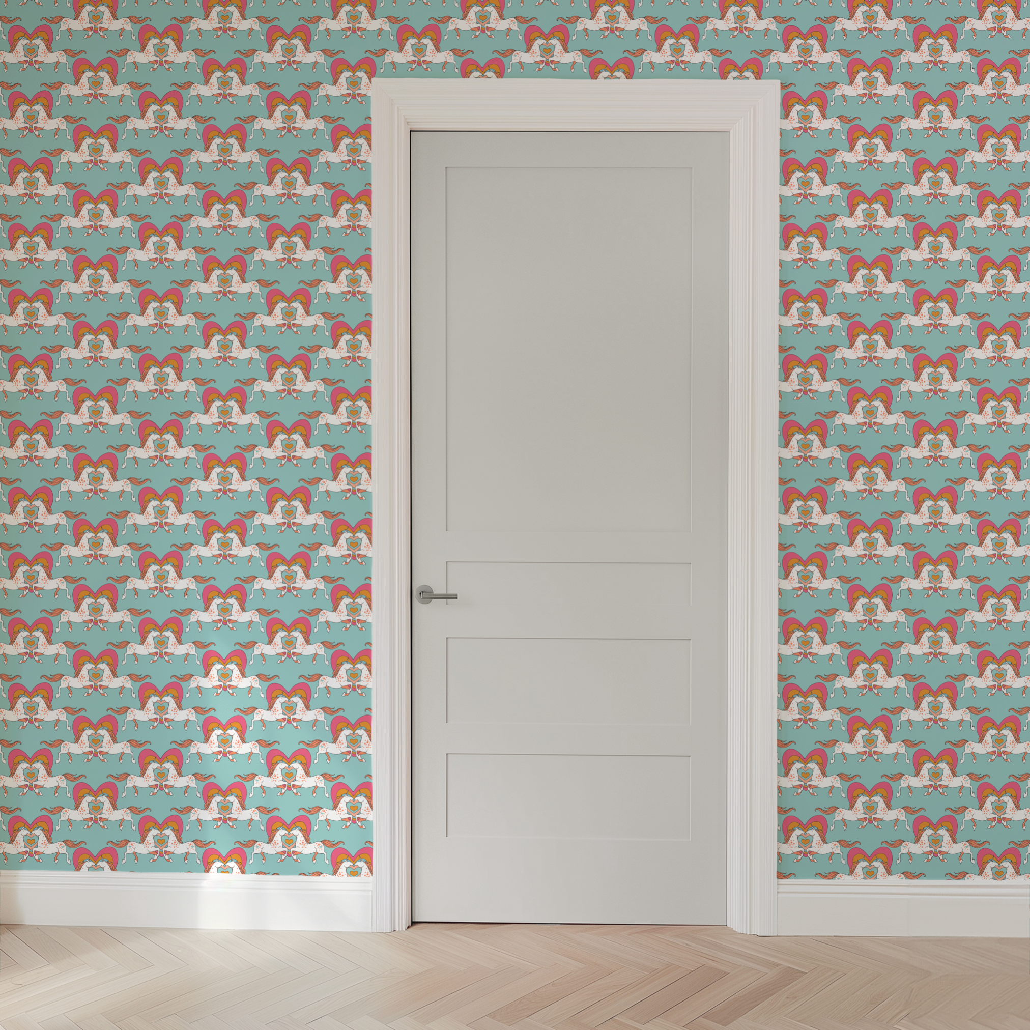 wallpaper door mockup