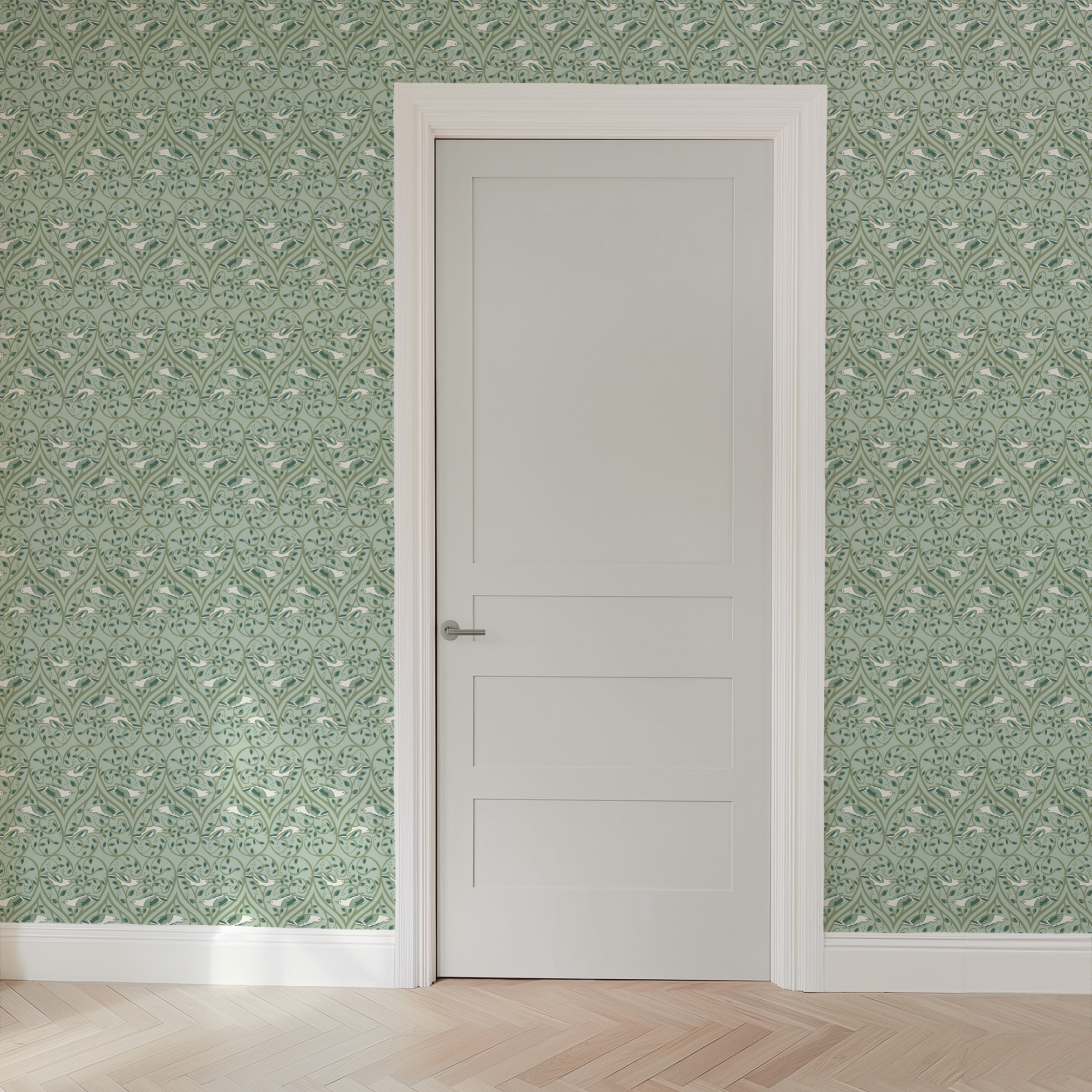wallpaper door mockup