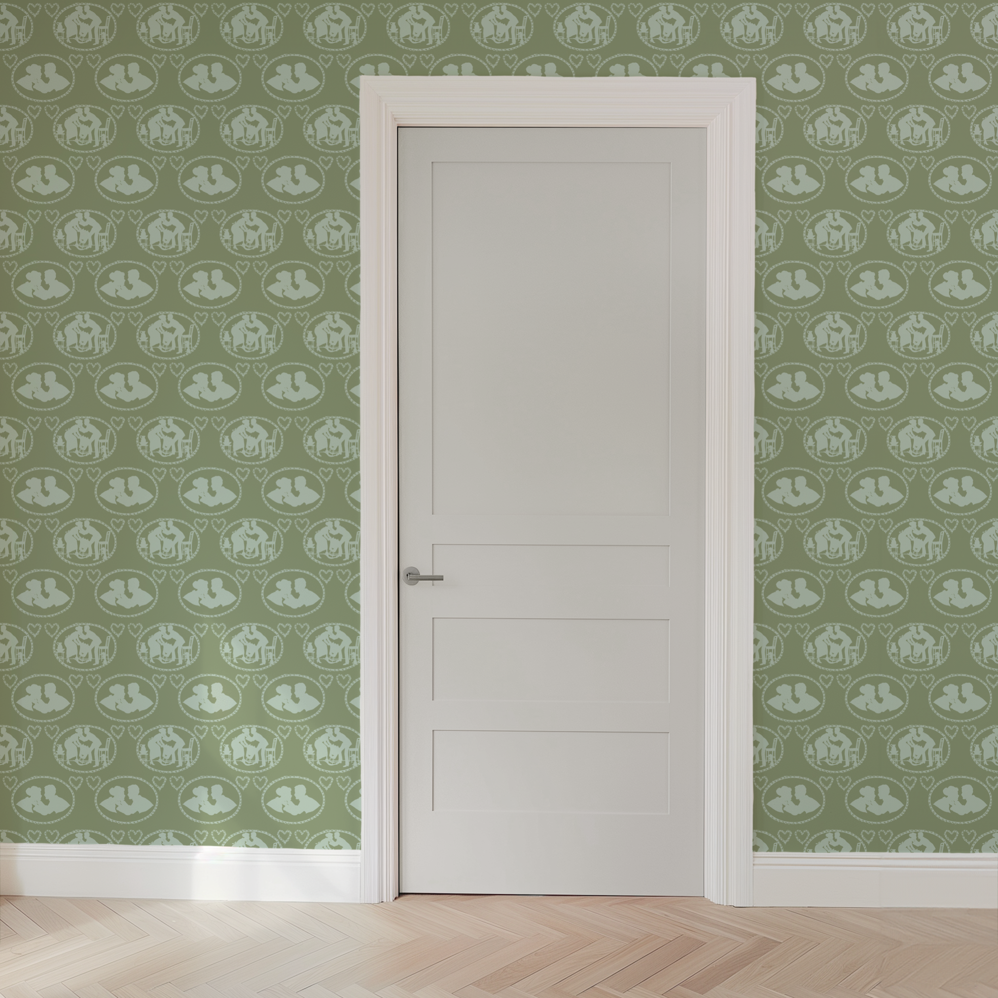 wallpaper door mockup