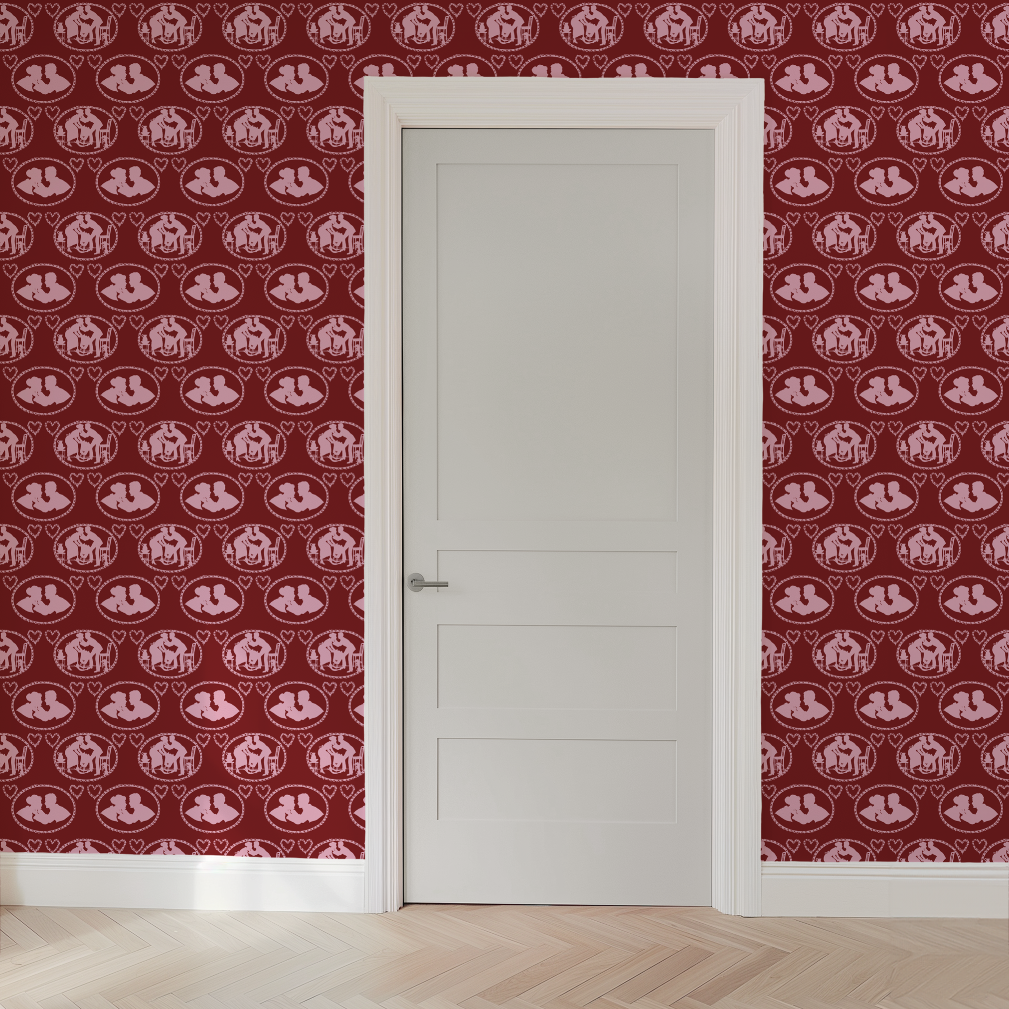 wallpaper door mockup