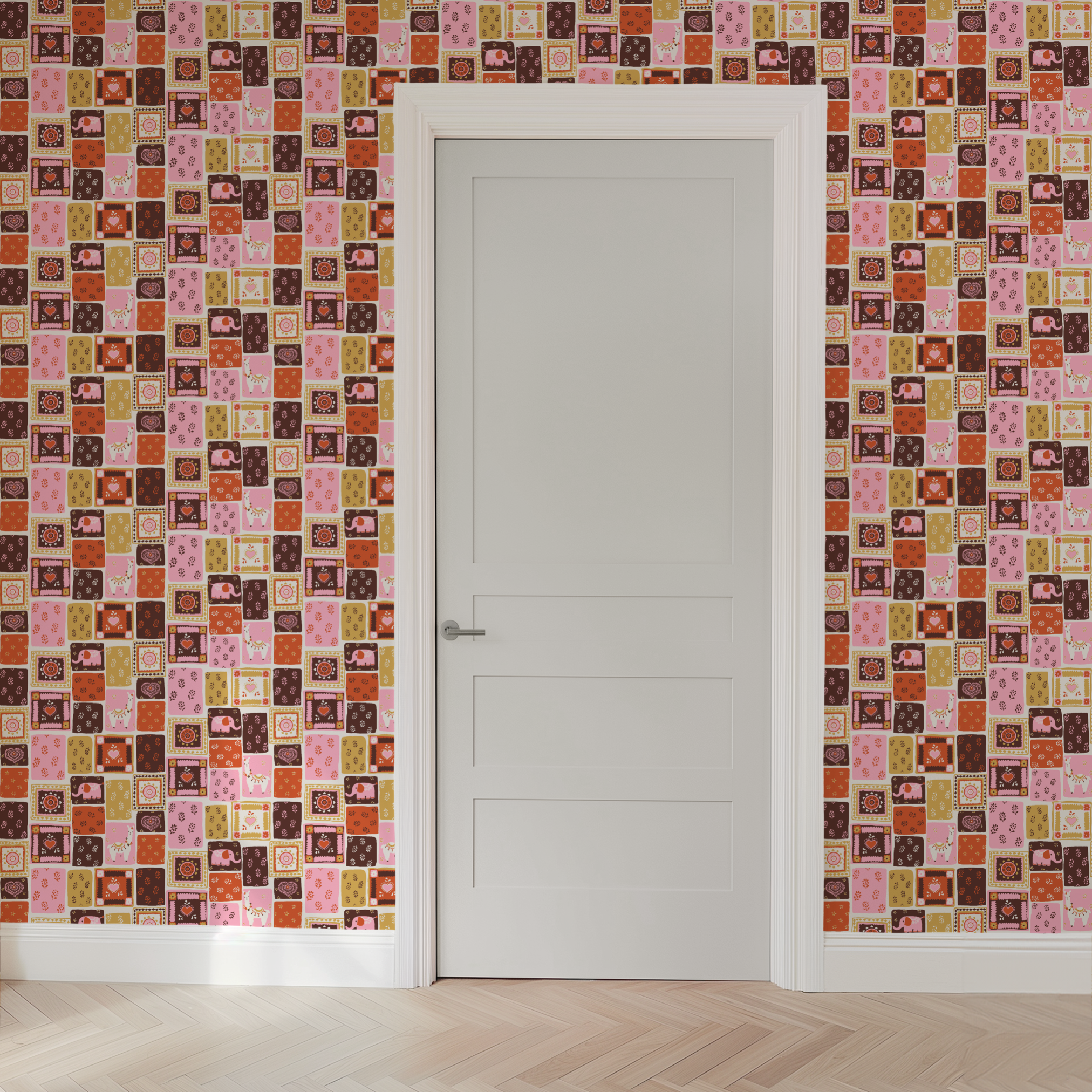 wallpaper door mockup