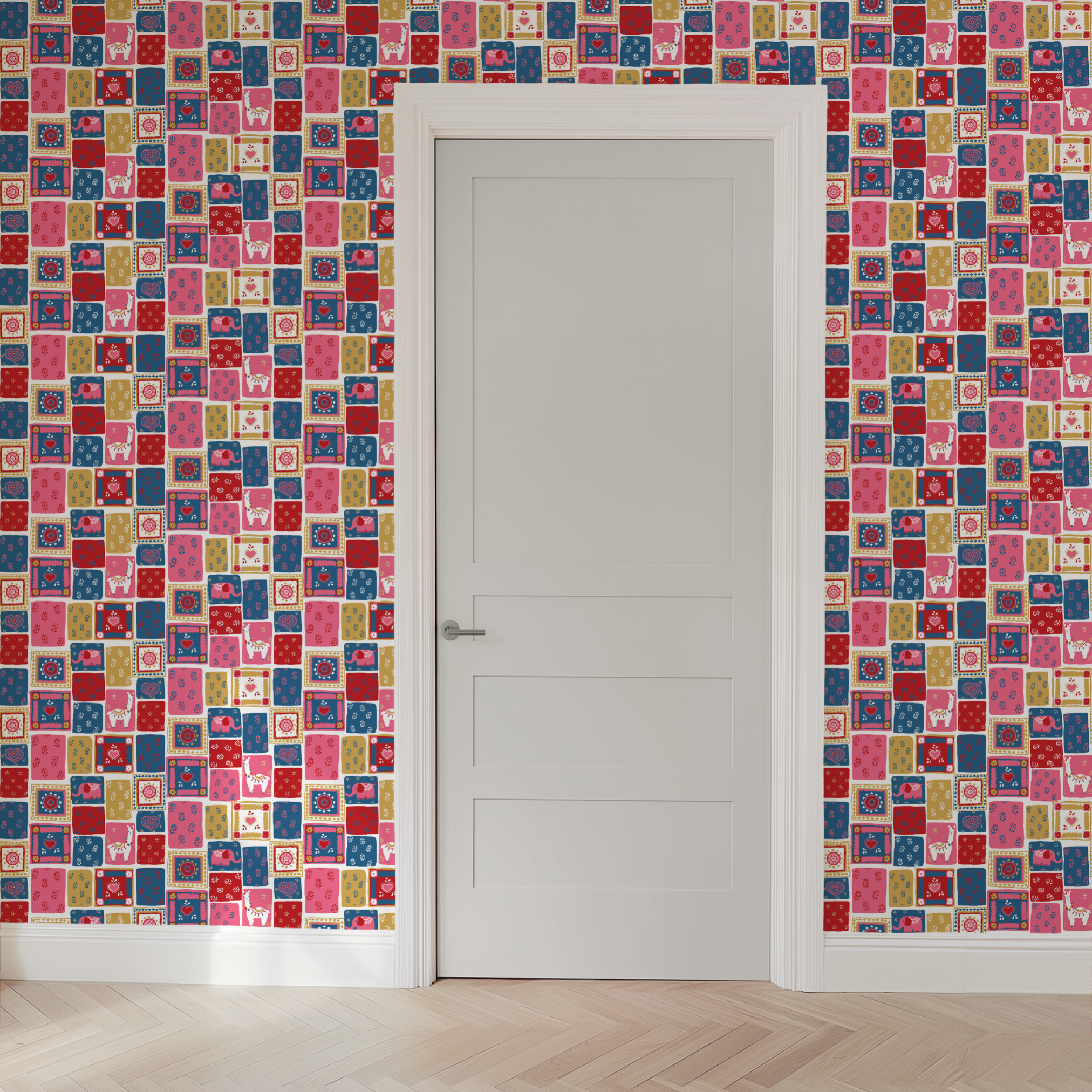 wallpaper door mockup