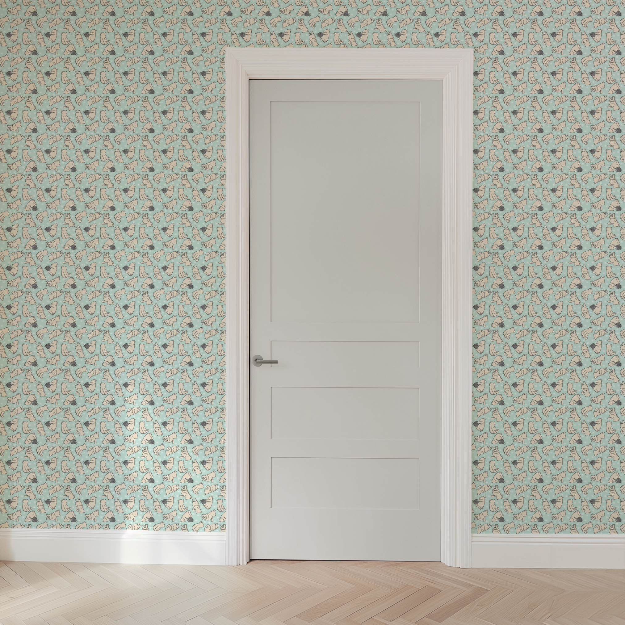 wallpaper door mockup