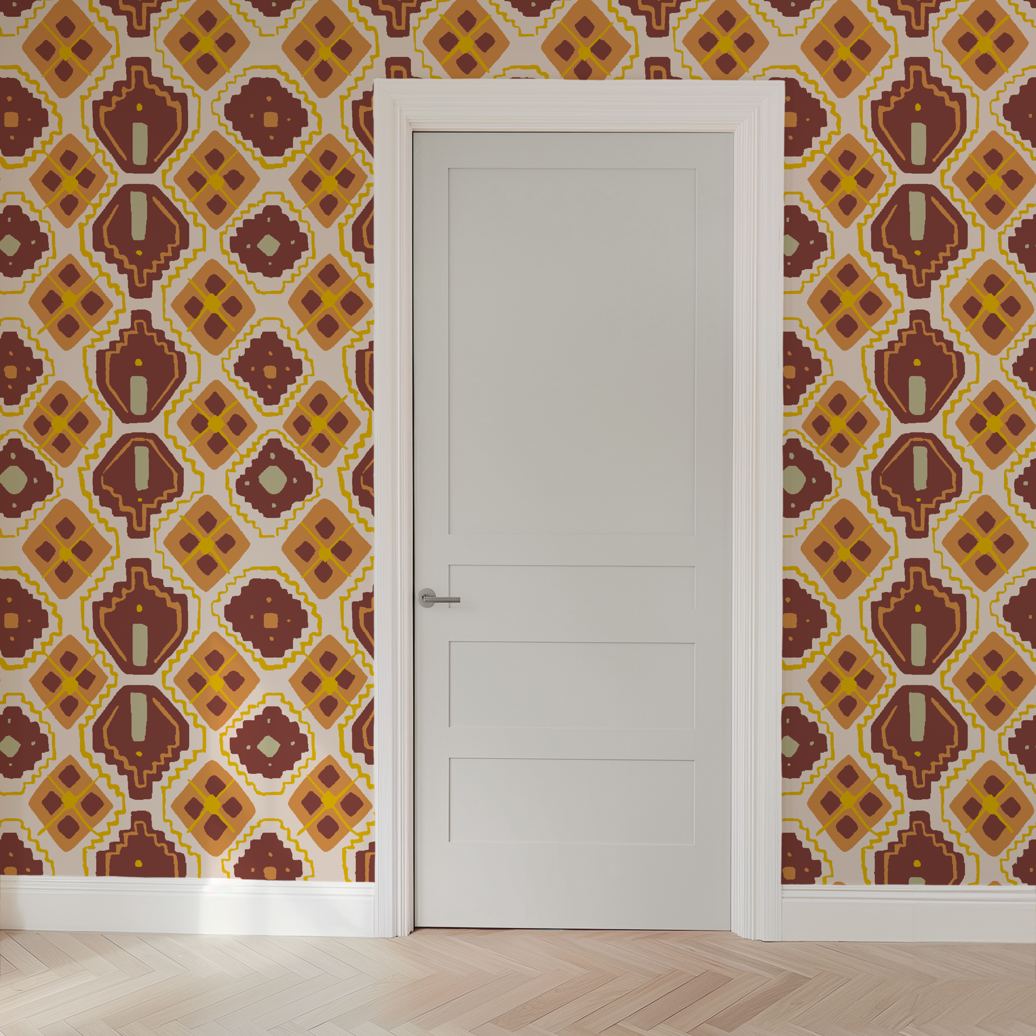 wallpaper door mockup