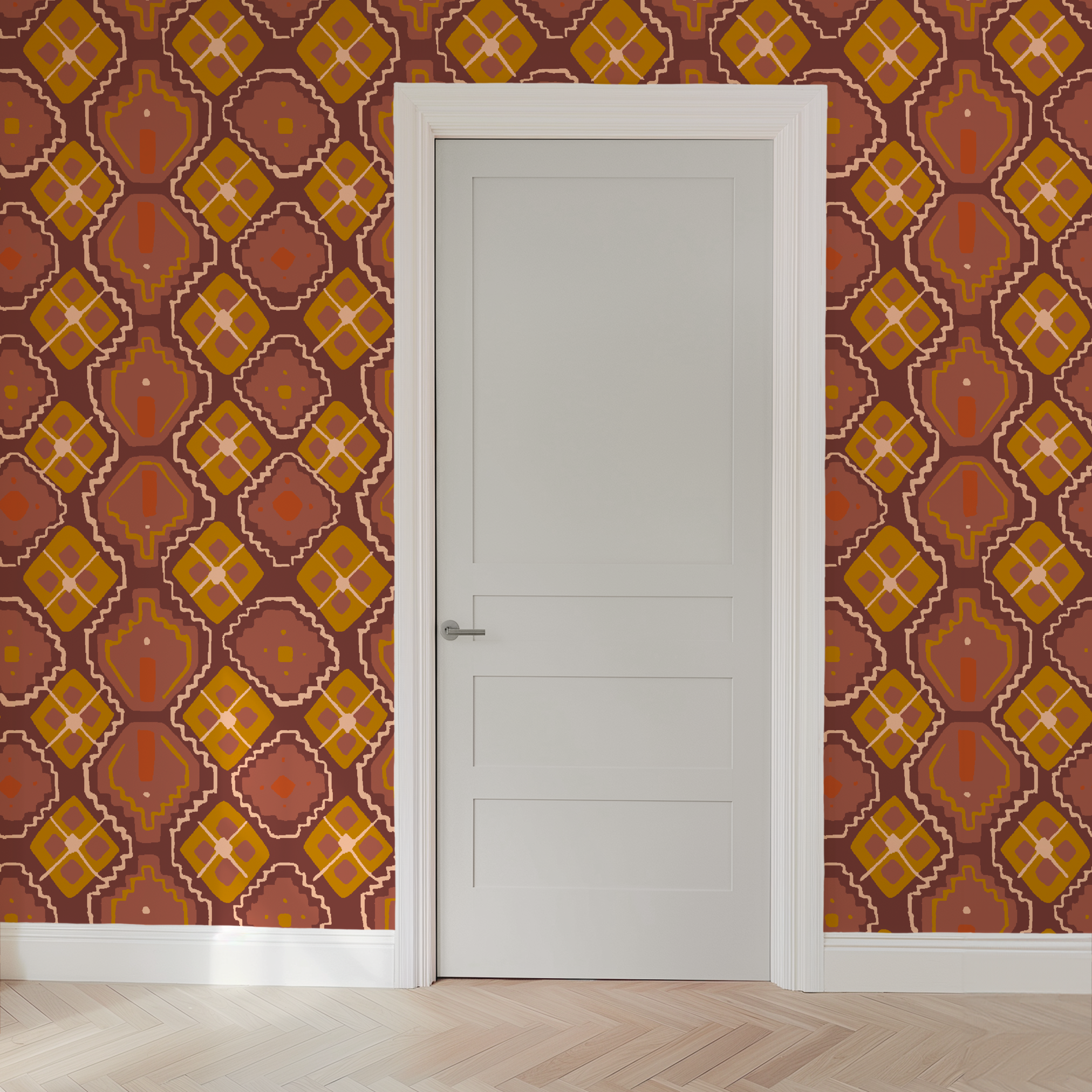 wallpaper door mockup
