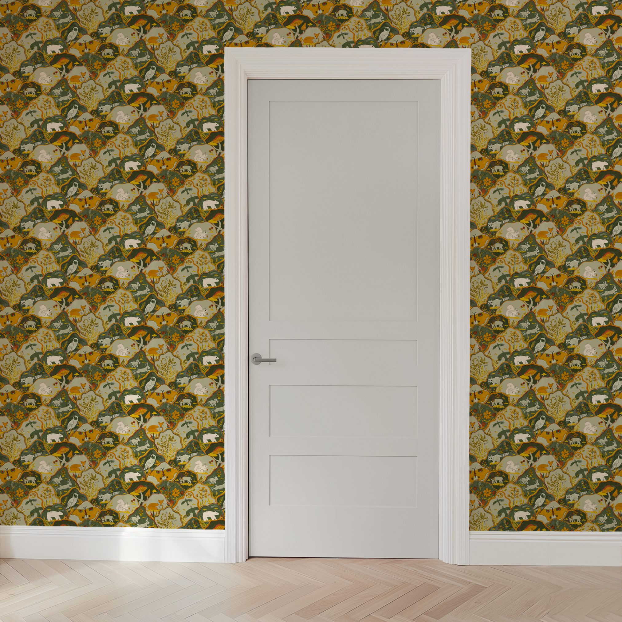 wallpaper door mockup