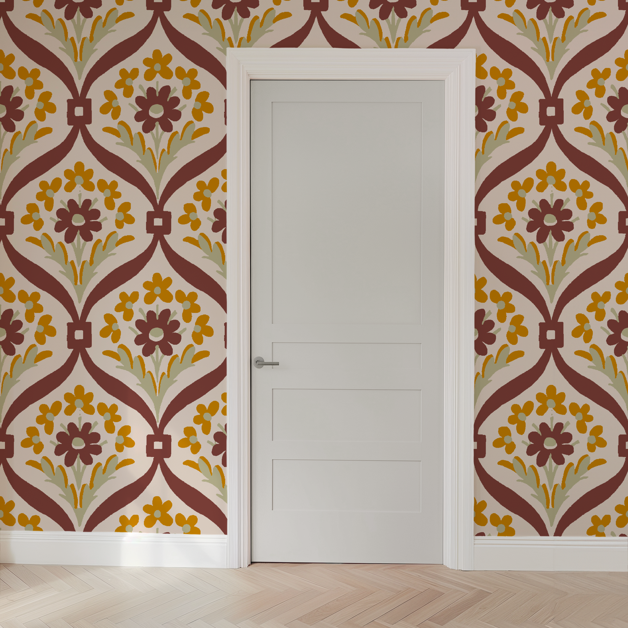 wallpaper door mockup