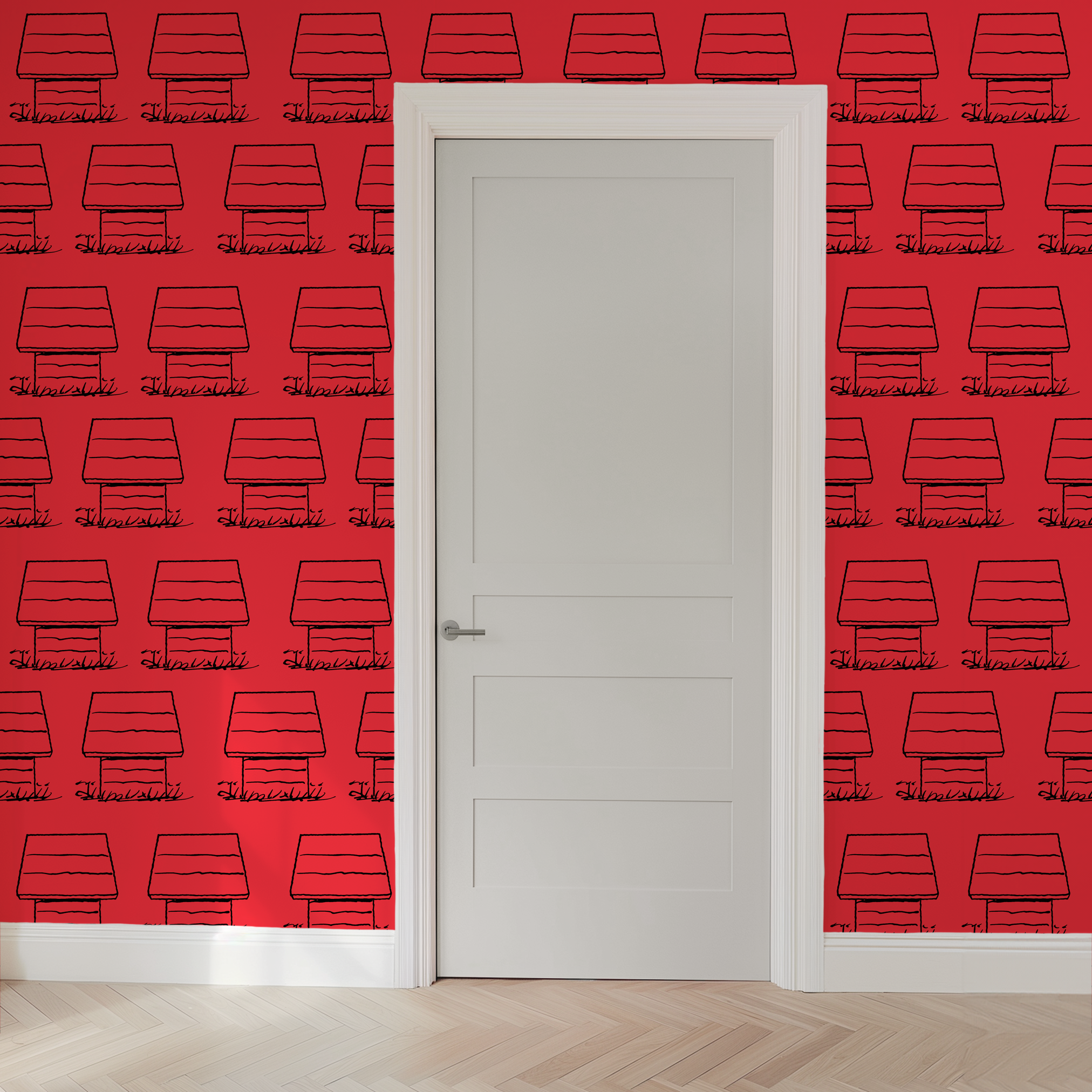 wallpaper door mockup