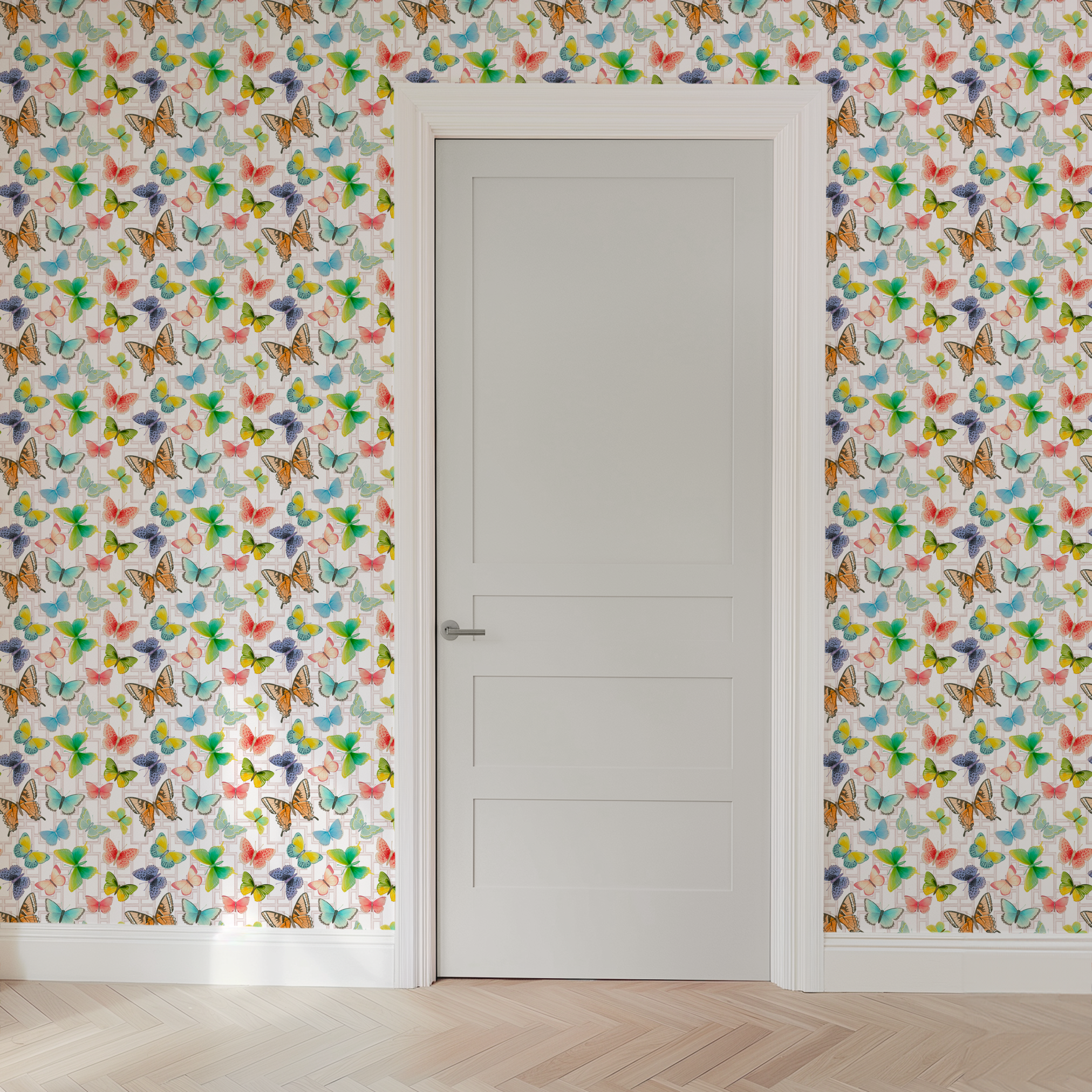 wallpaper door mockup