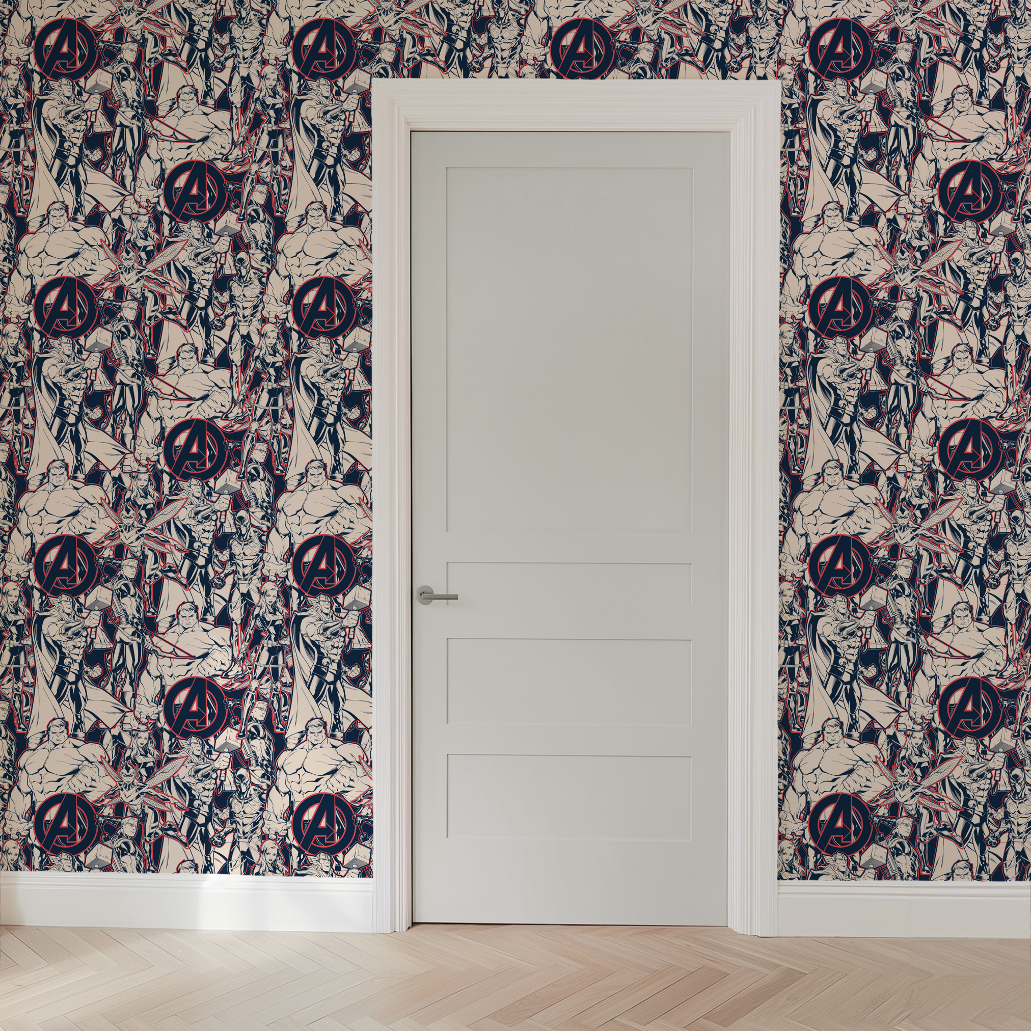 wallpaper door mockup