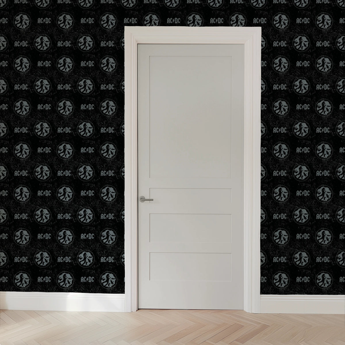 AC/DC Distressed Logo and Band Wallpaper