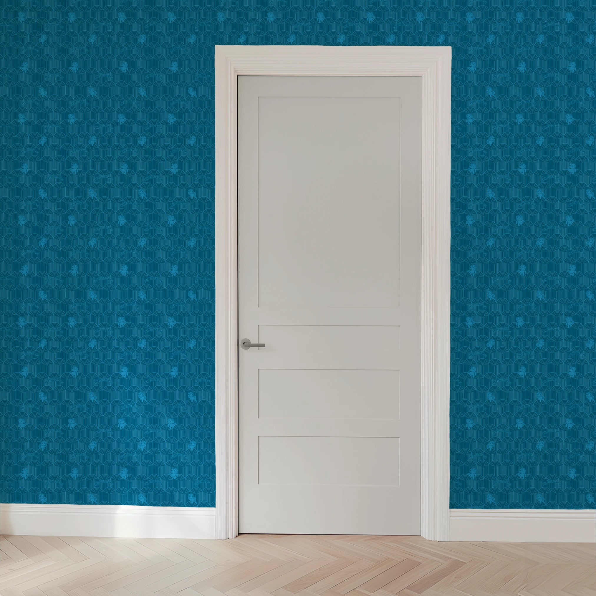 Hasbro My Little Pony Solid Arches on Blue Wallpaper