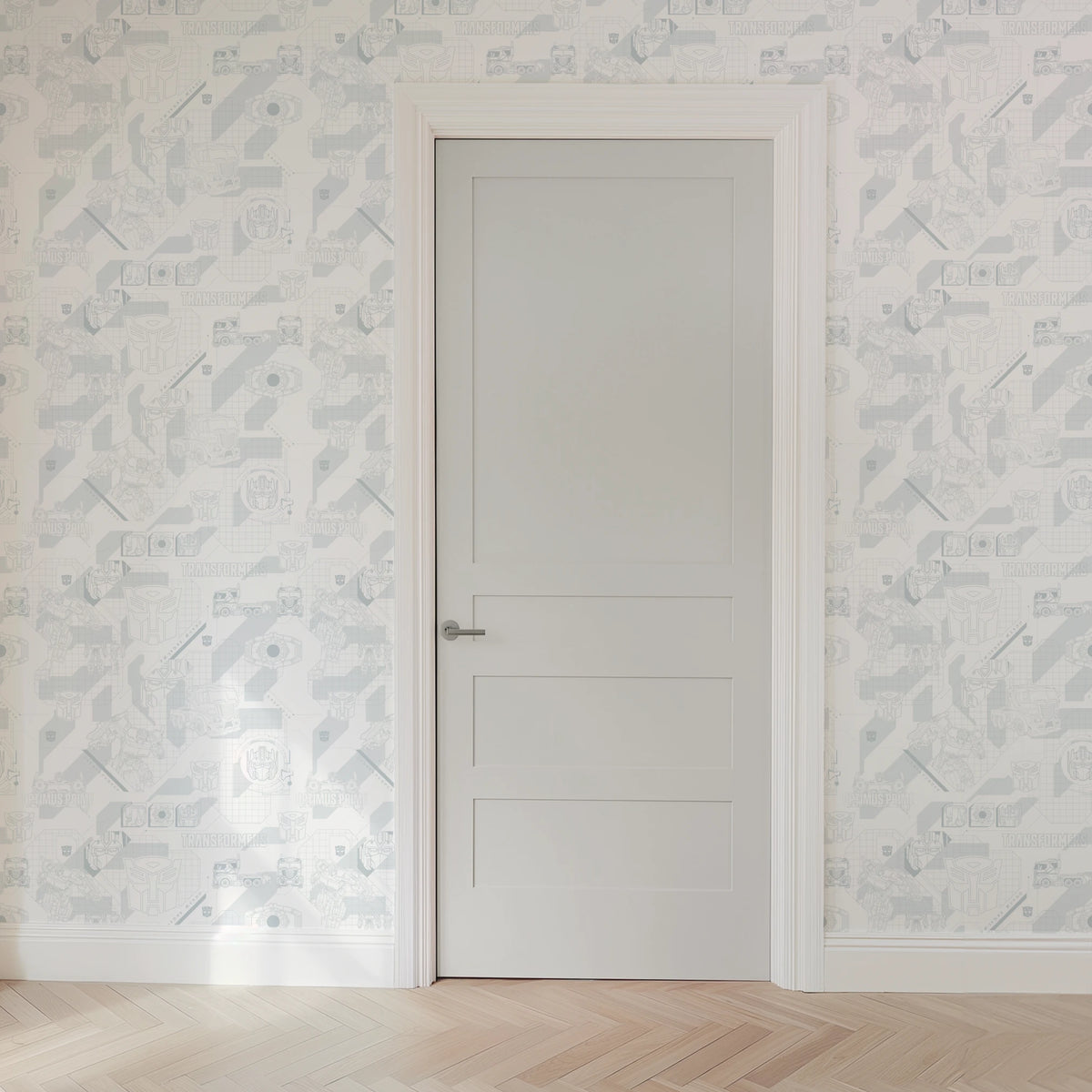 Hasbro Transformers Optimus Prime Graphics on White Wallpaper