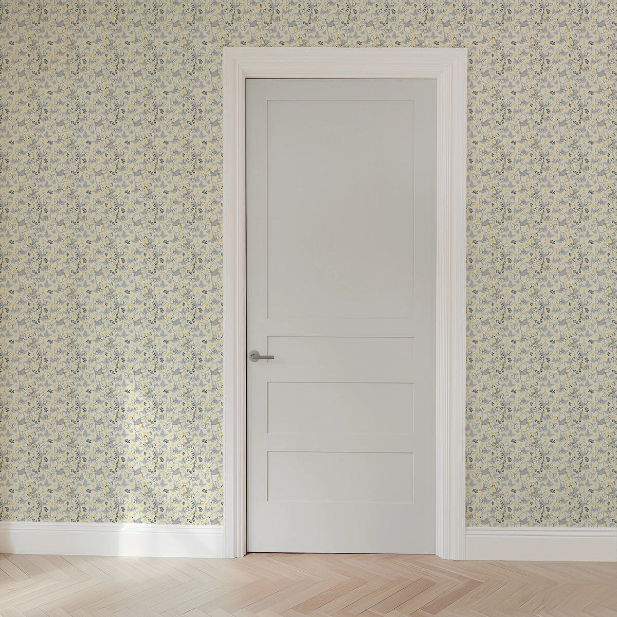 Disney Winnie the Pooh Butterflies and Florals Purple Wallpaper